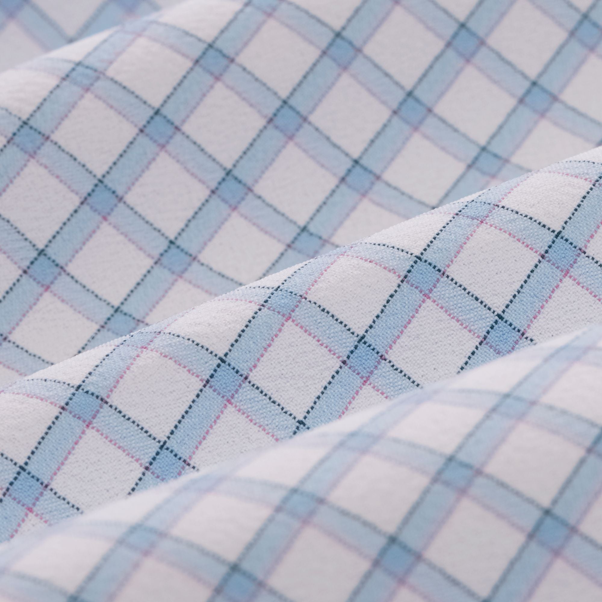 Leeward Long Sleeve Dress Shirt Light Blue Adam Plaid