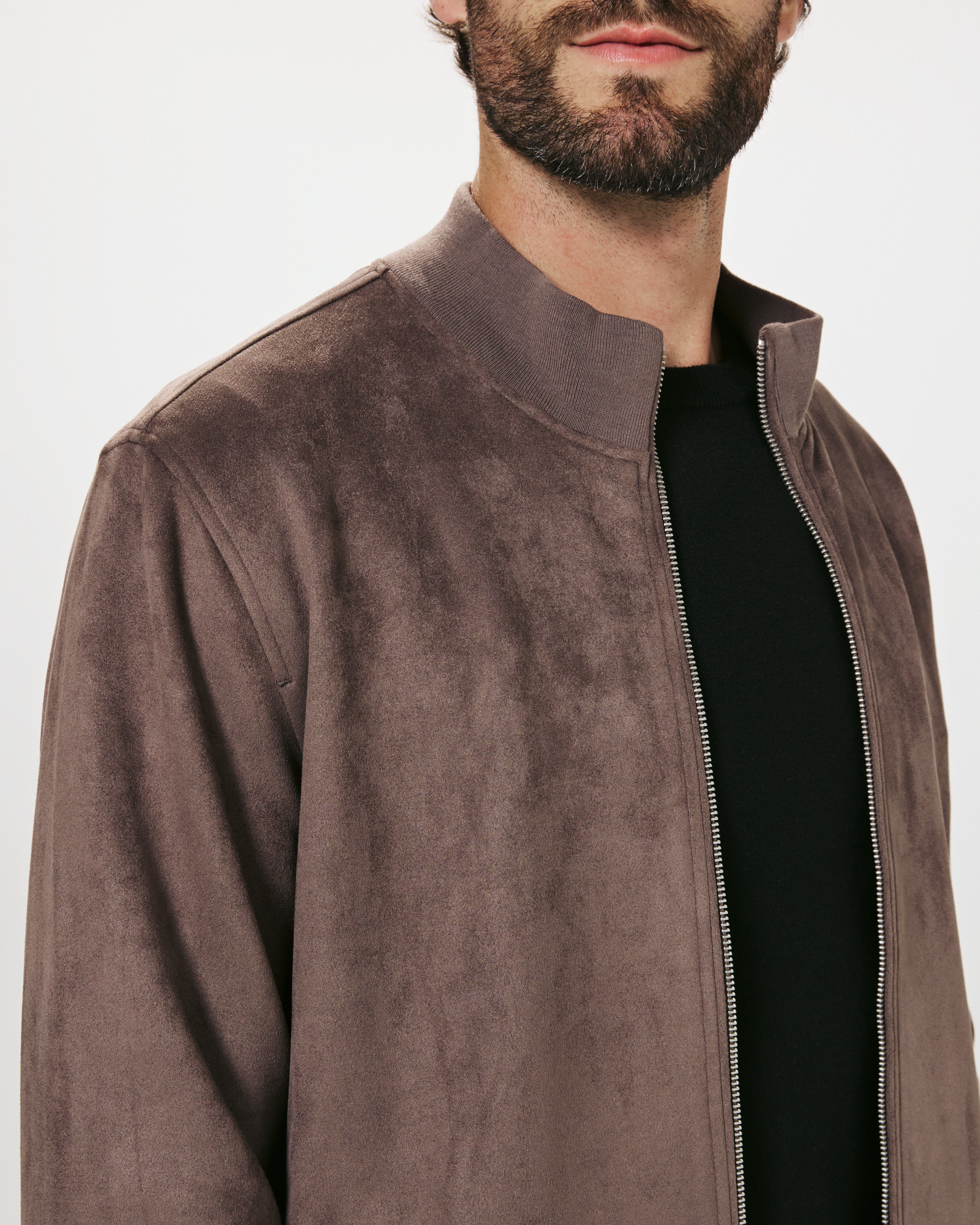 Dylan Suede Jacket Dark Taupe