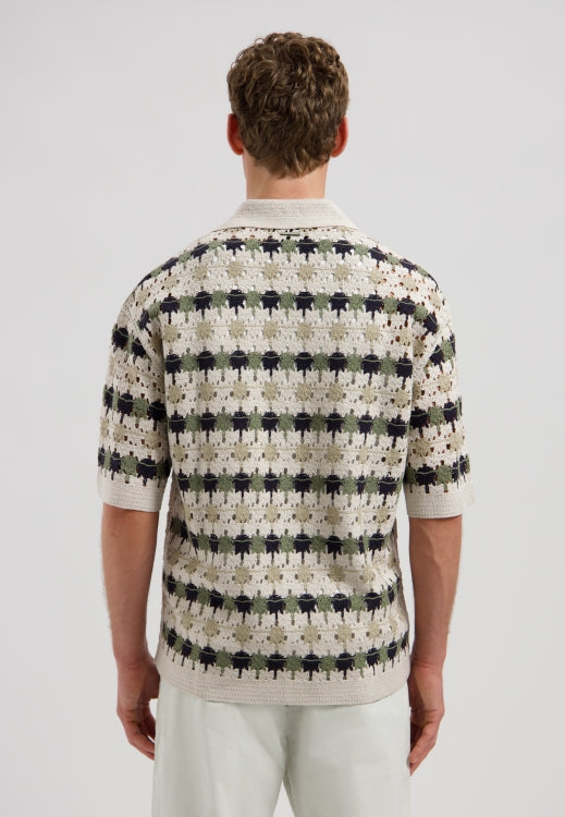 Lonell Knit Shirt Silver Birch