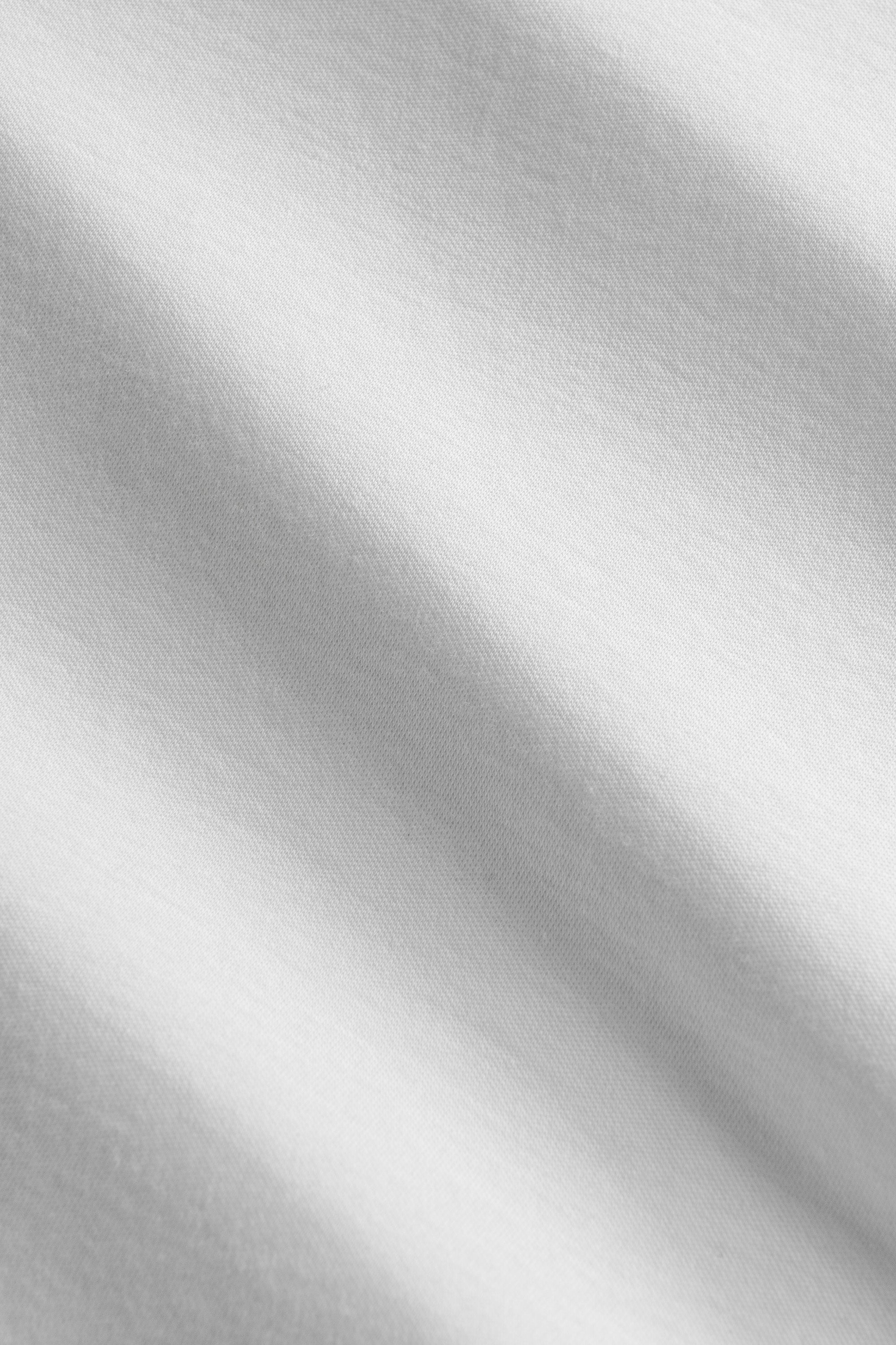 Georgia Short Sleeve Herringbone Polo White