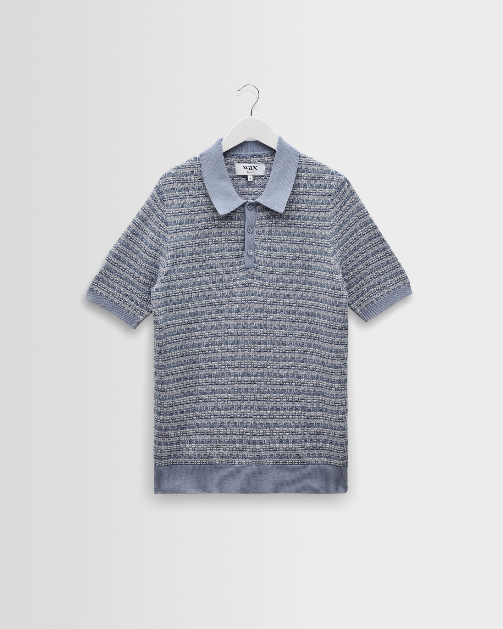 Naples Polo in Mini Geo Light Blue