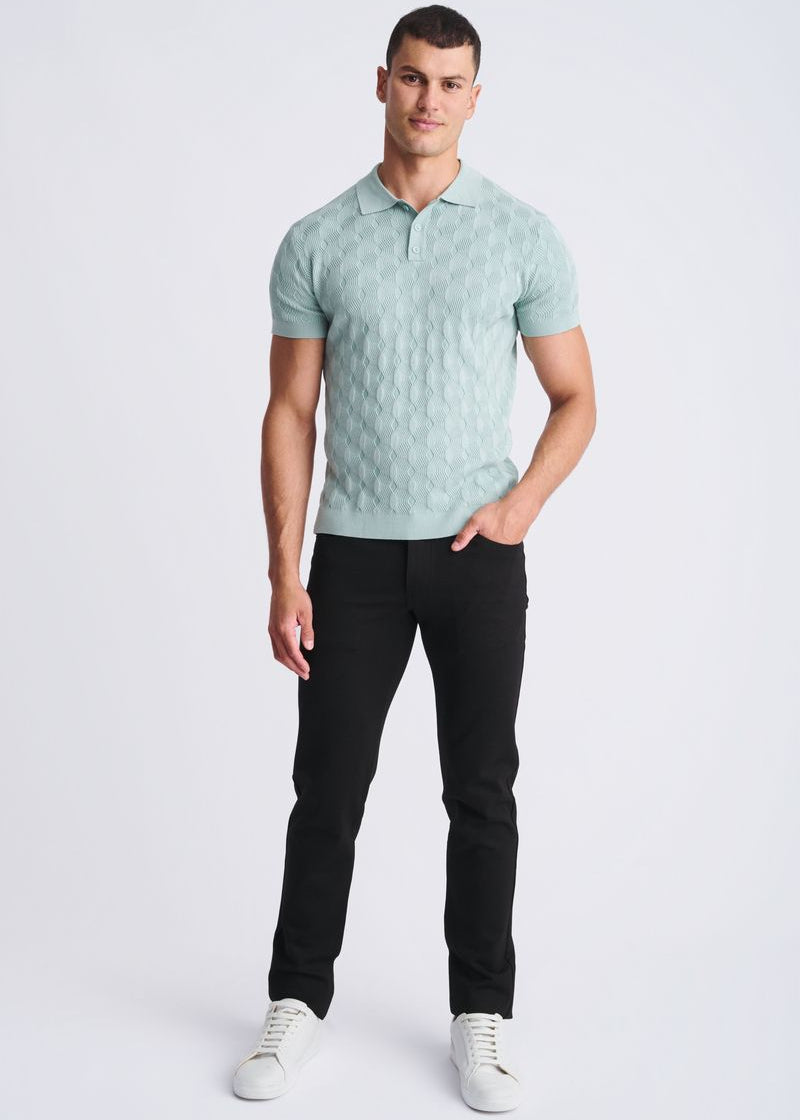 Textured Silk Tencel Polo Stalk
