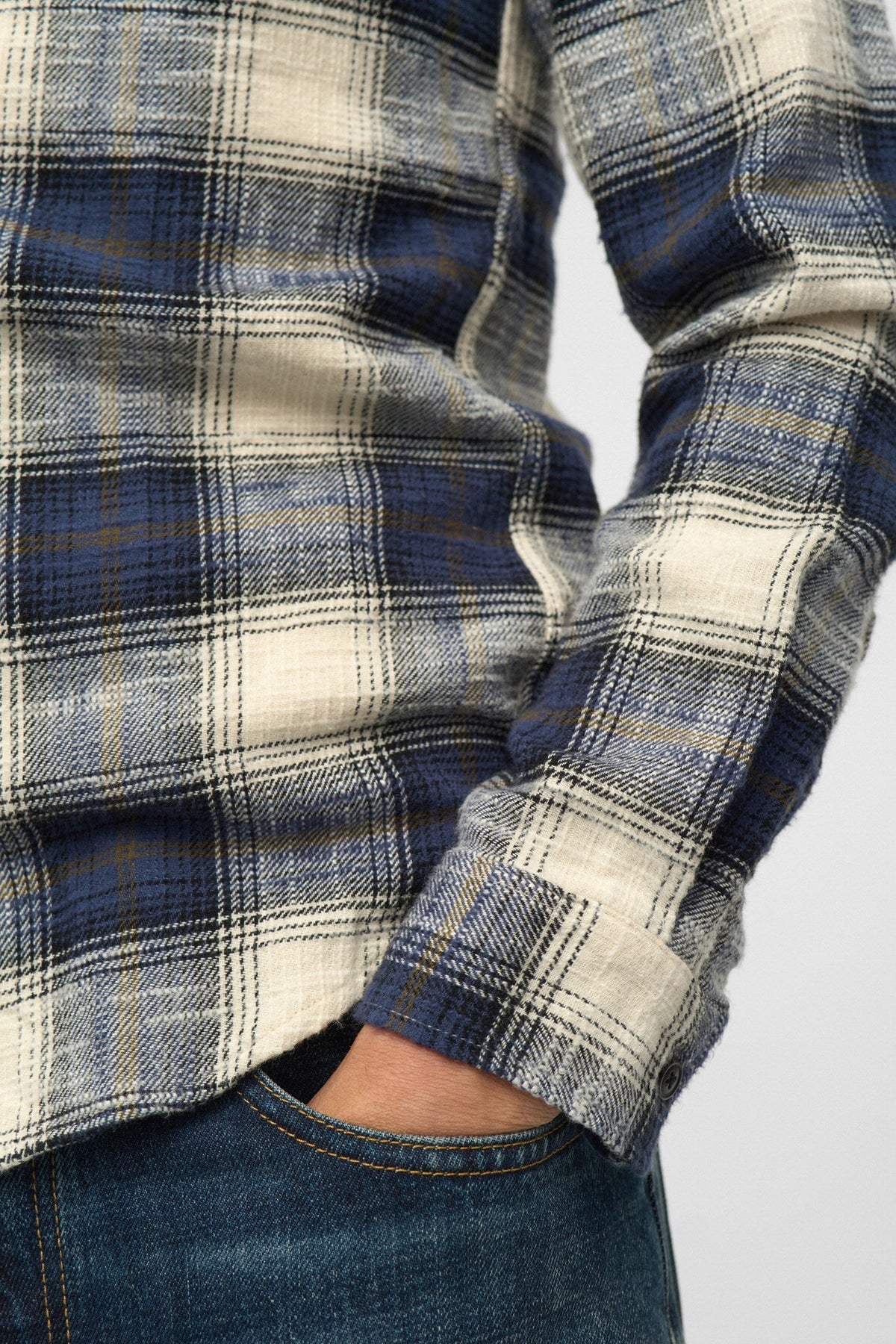 Akleif Flannel Check Shirt Sky Captain