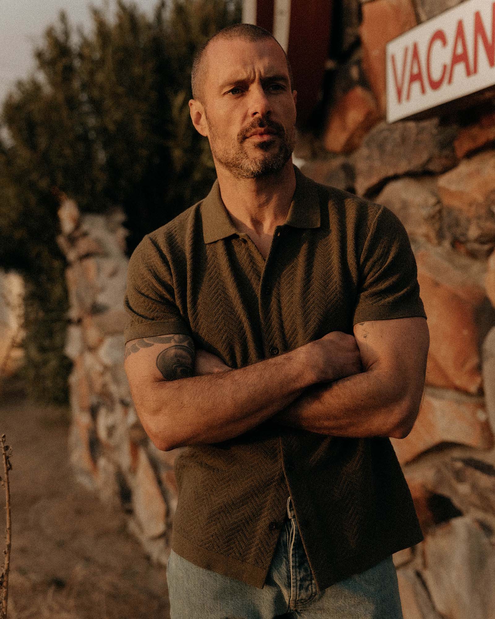 The Button Down Polo Cilantro Herringbone