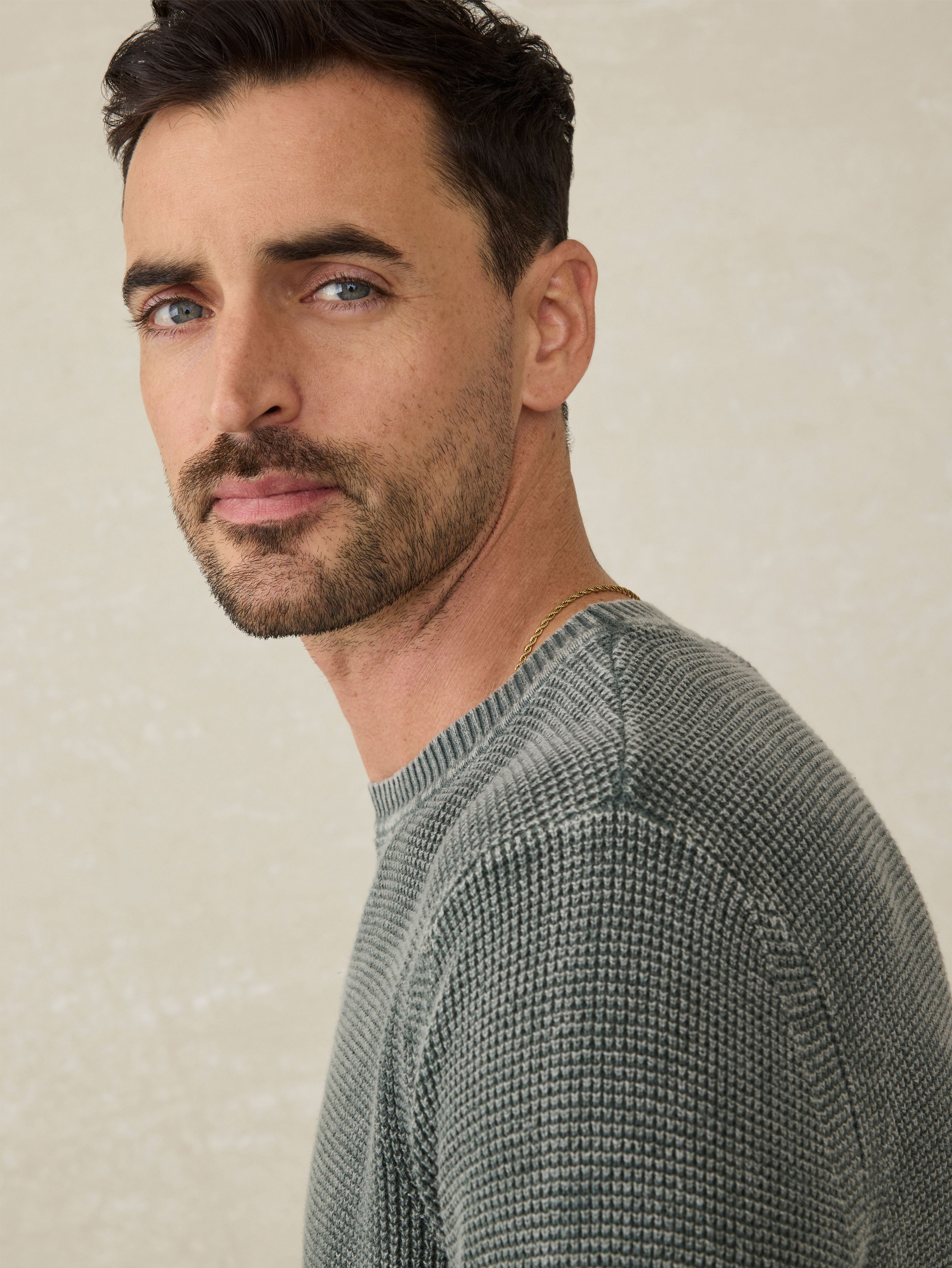 Sunwashed Crewneck Sweater Mountain Olive