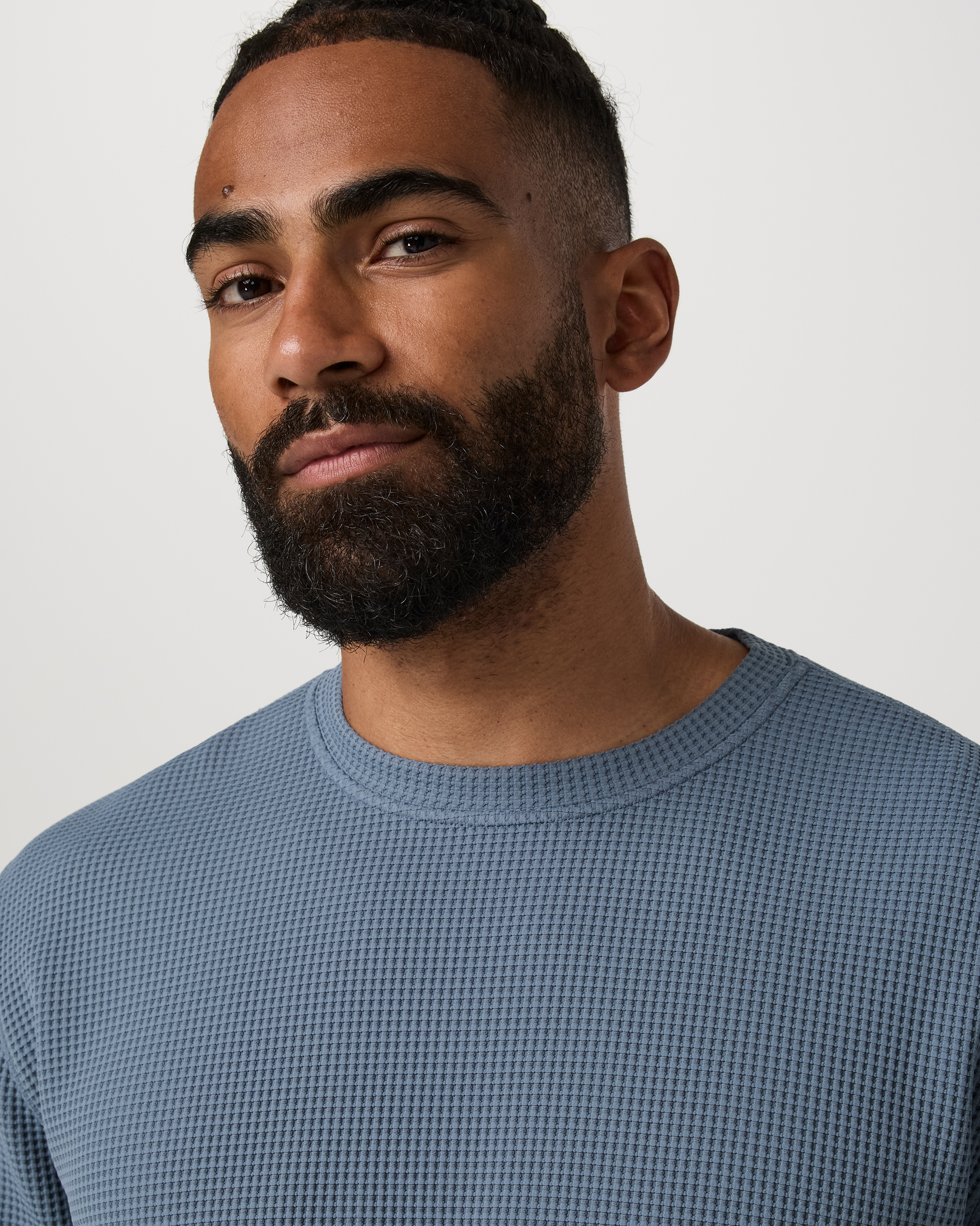 Short Sleeve Lightweight Tech Waffle Tee - Relaxed Fit Waterfall