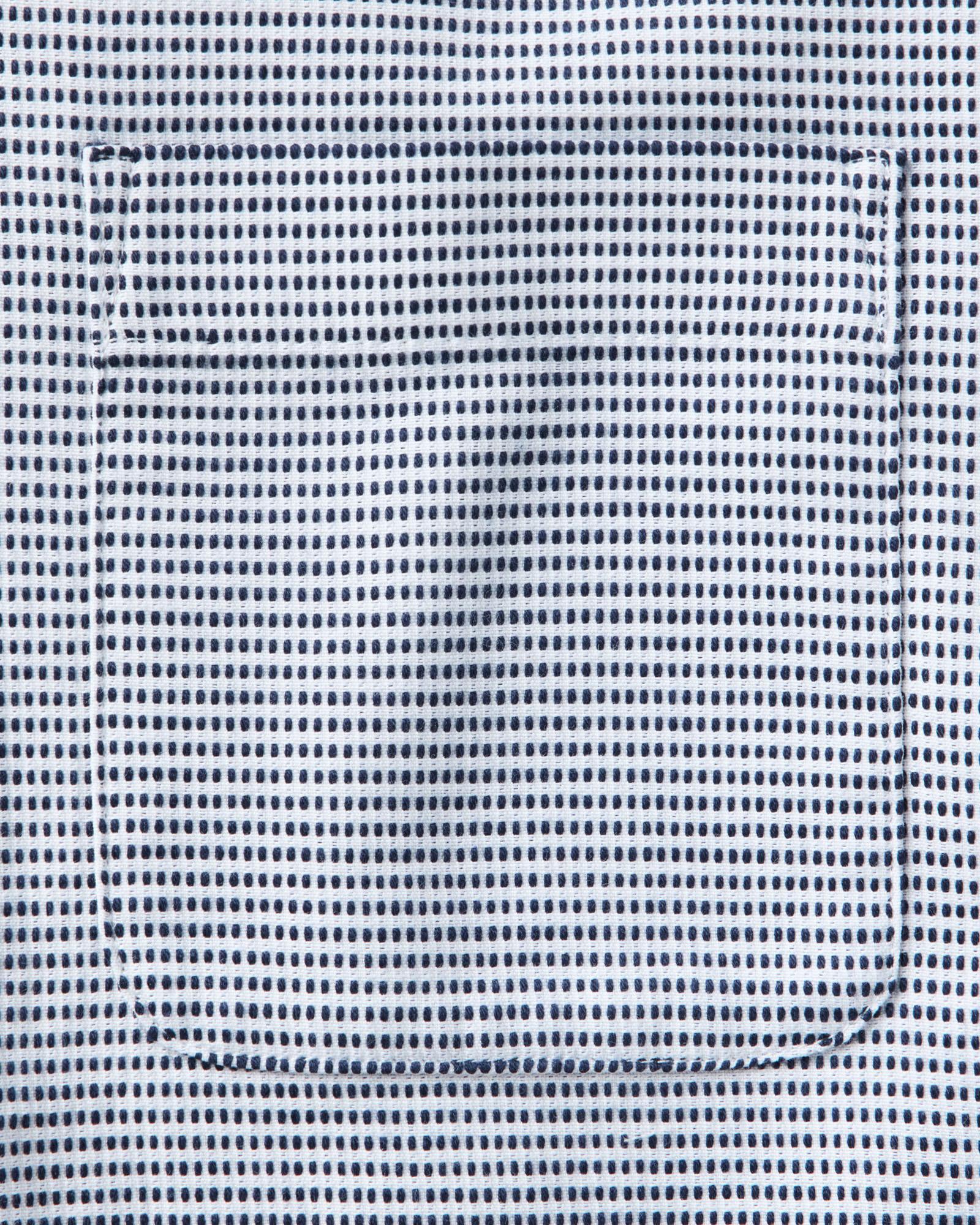 The Short Sleeve Hawthorne Shirt Blue Pin Dot Dobby