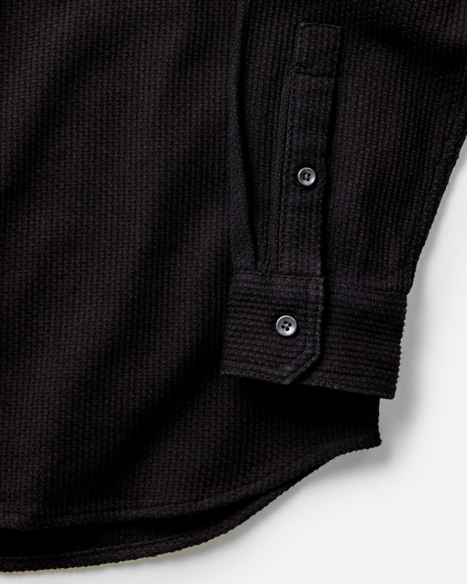 The Utility Shirt in Sashiko Black Indigo
