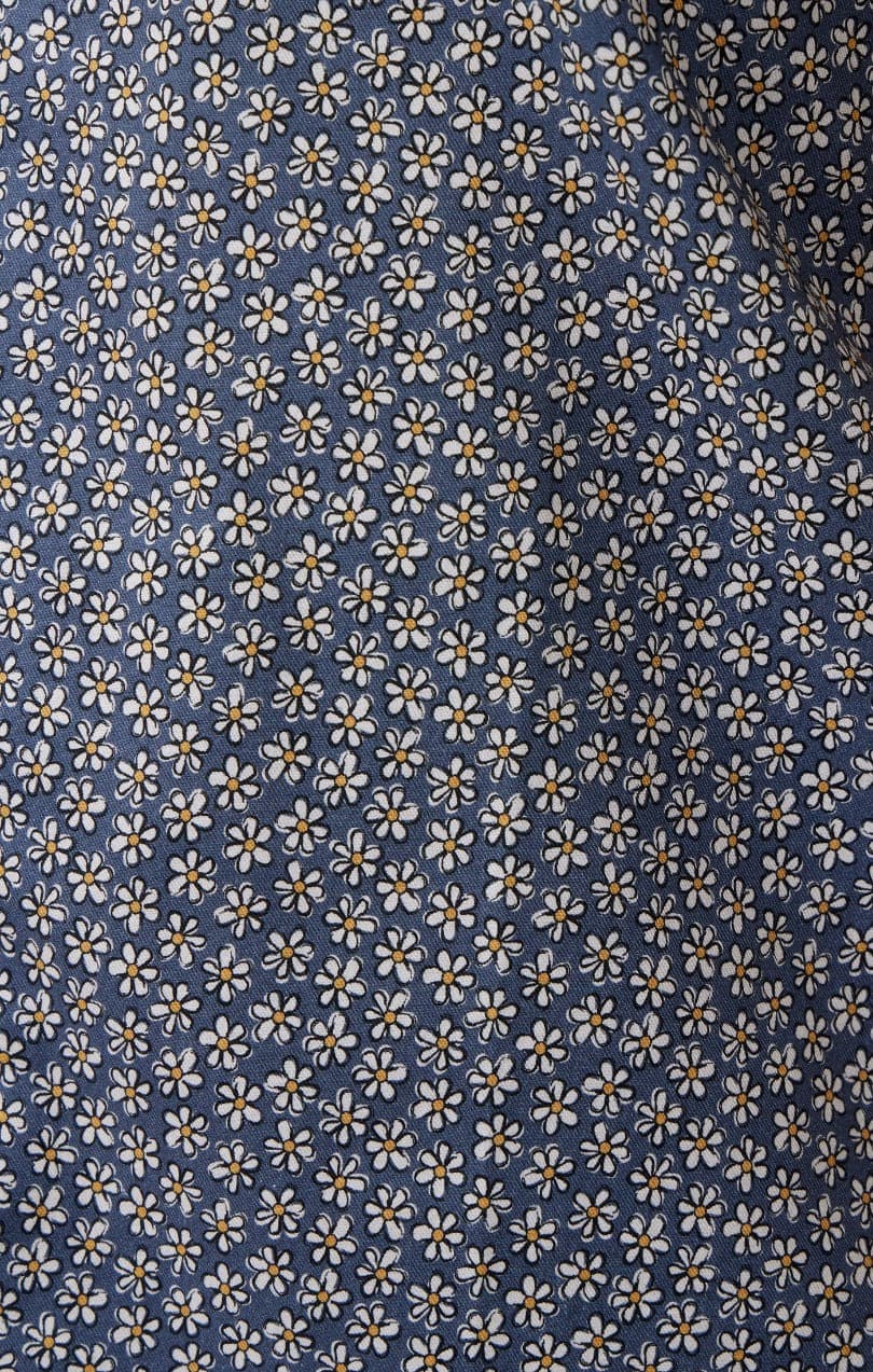 Daisy Print Tencel Shirt Navy