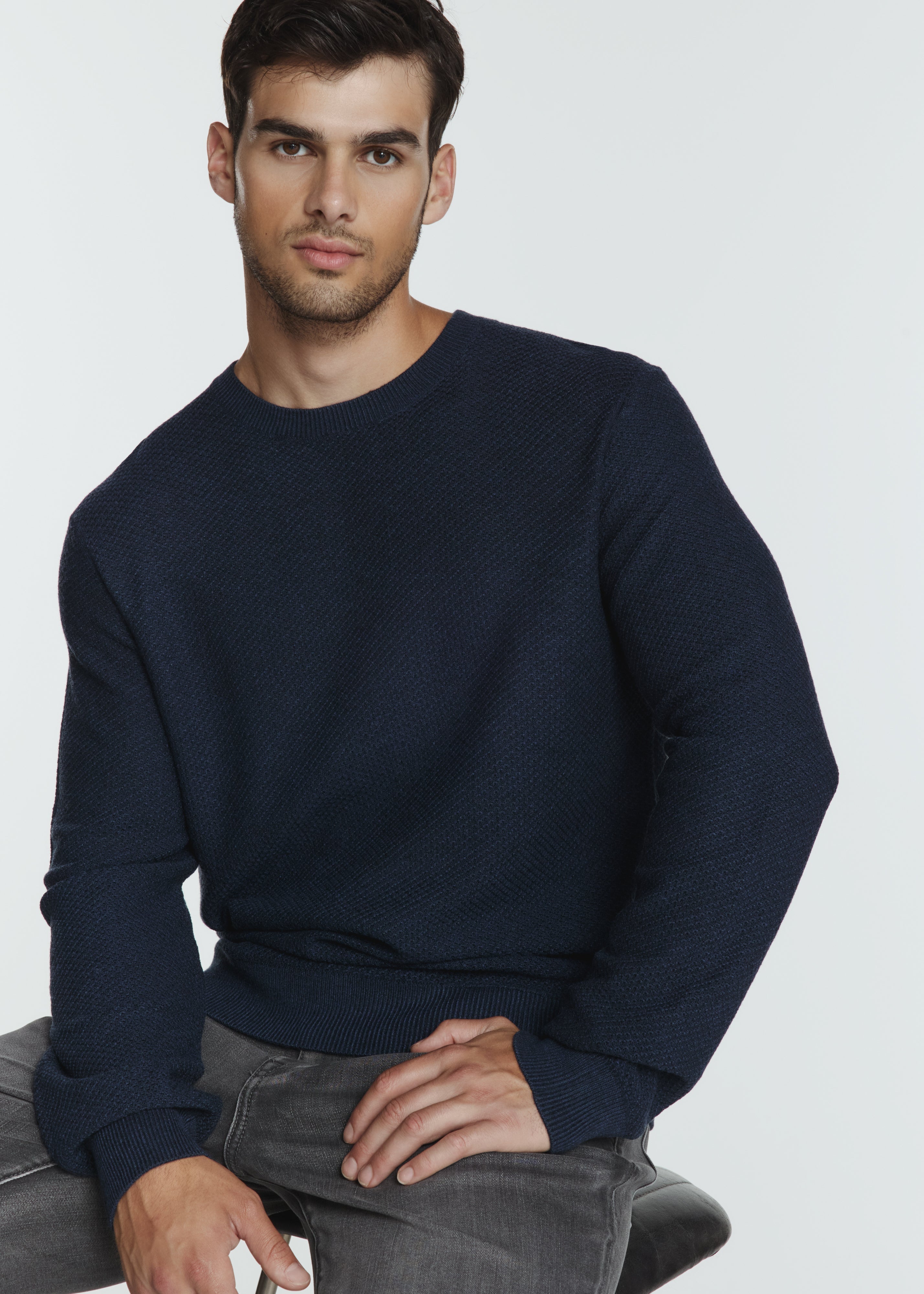 Brentwood Knit Crewneck Sweater Navy