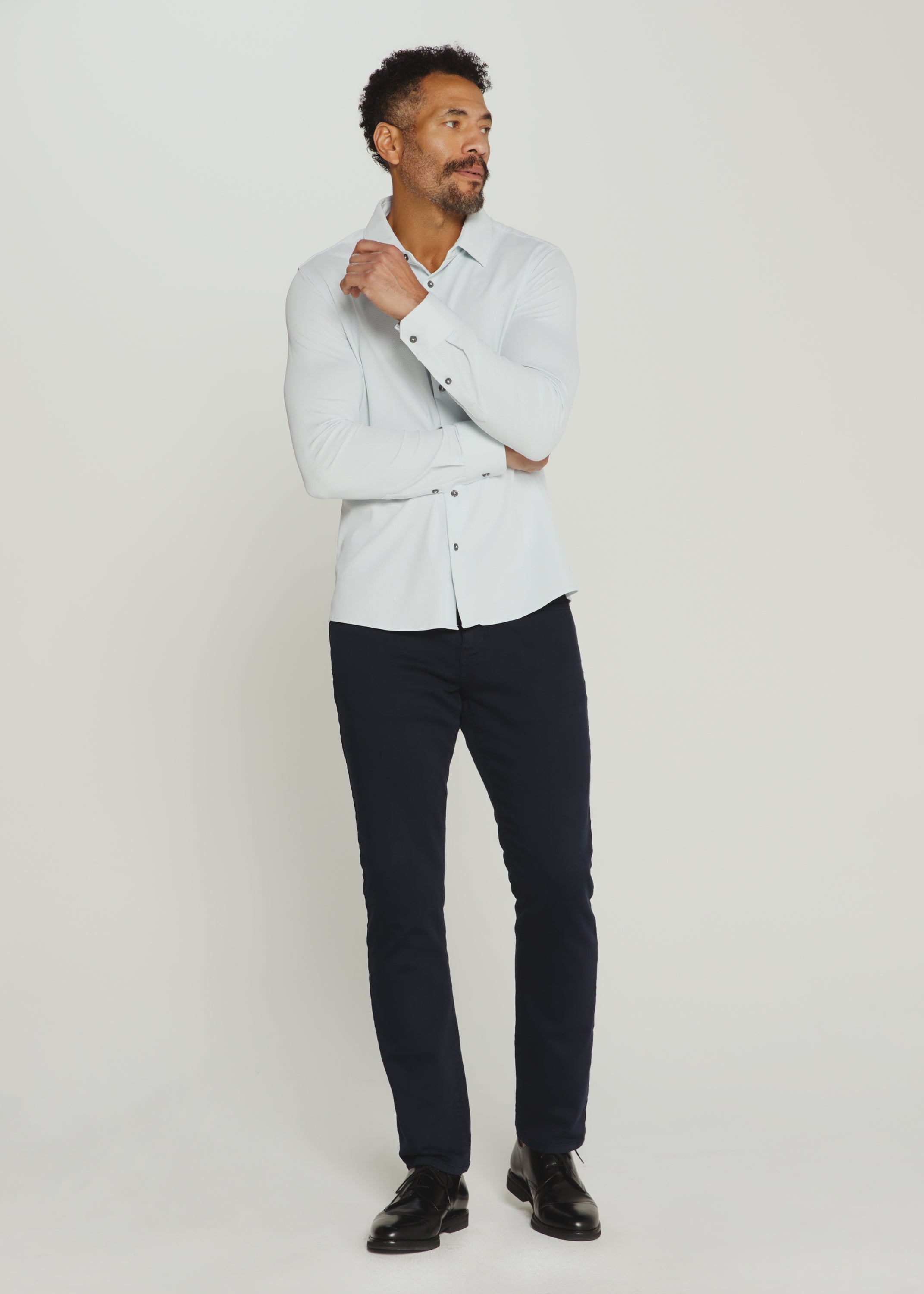 Aldridge Long Sleeve Shirt Ice Blue