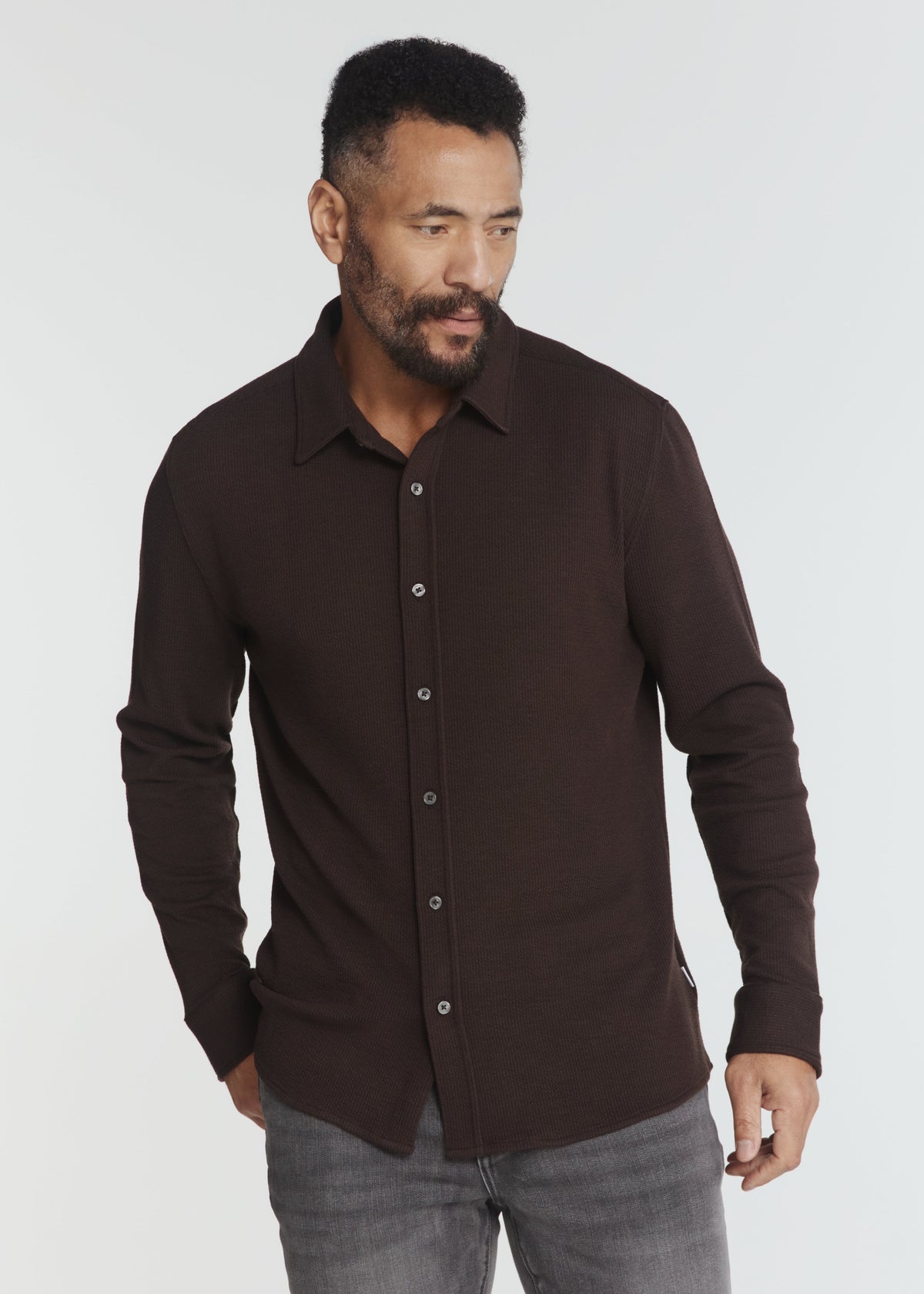Levine Long Sleeve Shirt Walnut