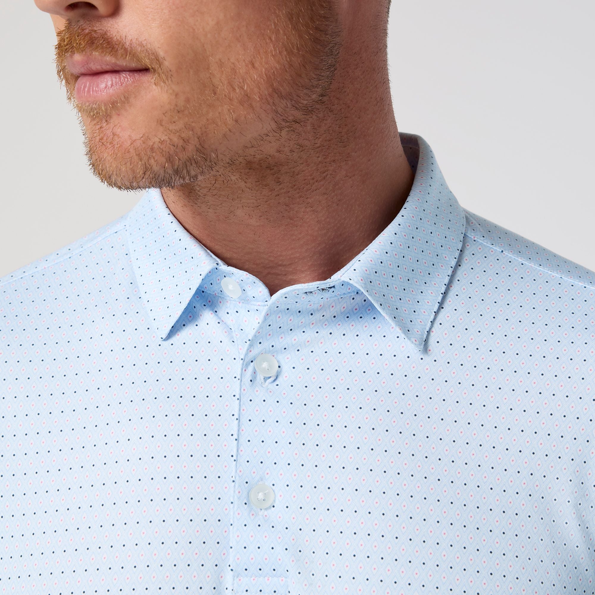 Versa Short Sleeve Polo Provence Diamond Sunburst