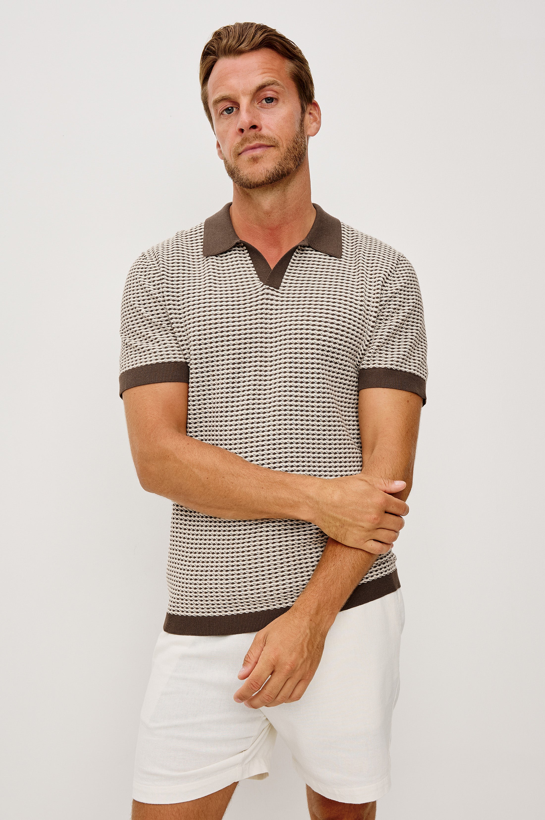 Hayden Polo Olive Oat Ripple