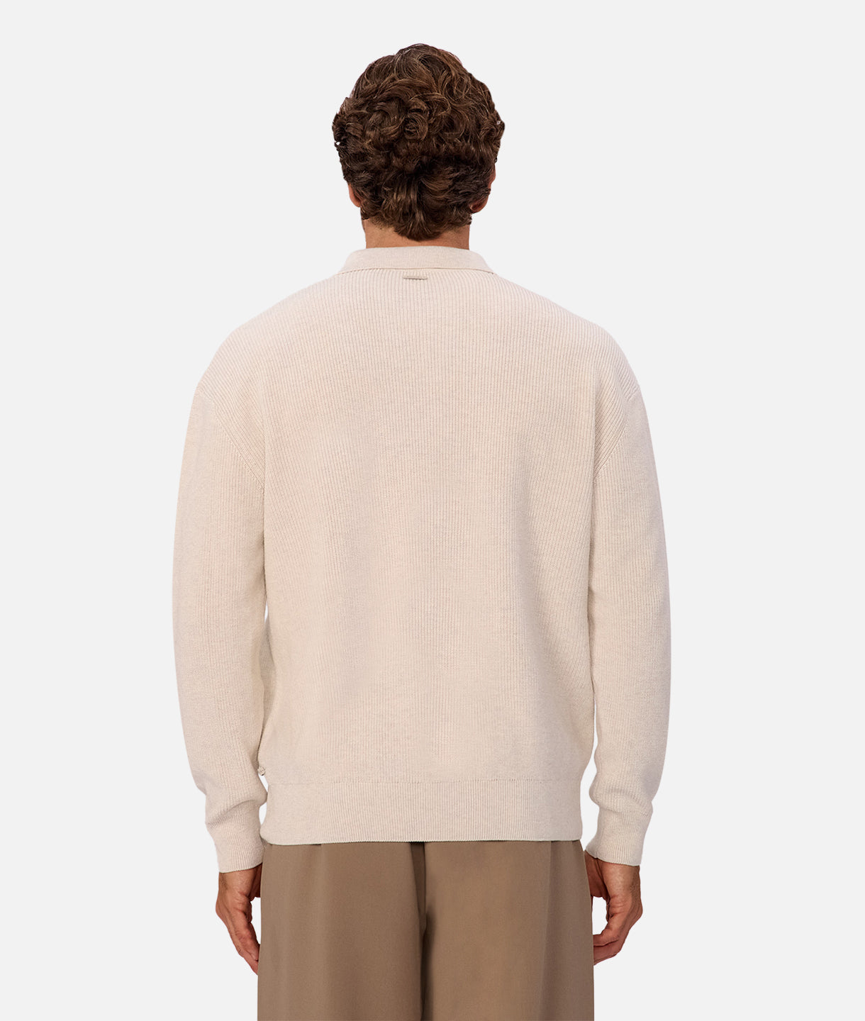 The New England Polo Knit Ivory Marl