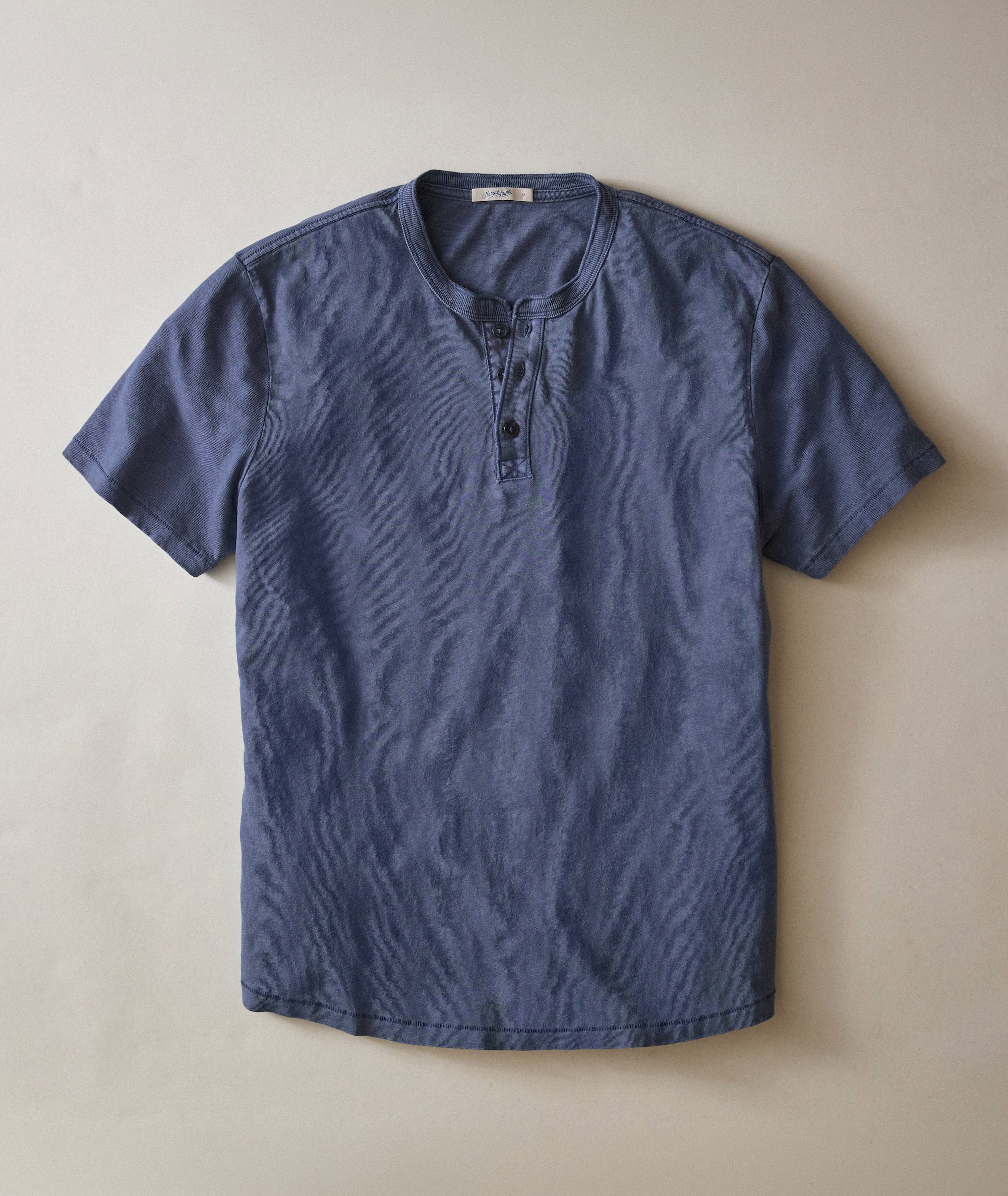 Hemp Cotton Henley Vintage Indigo