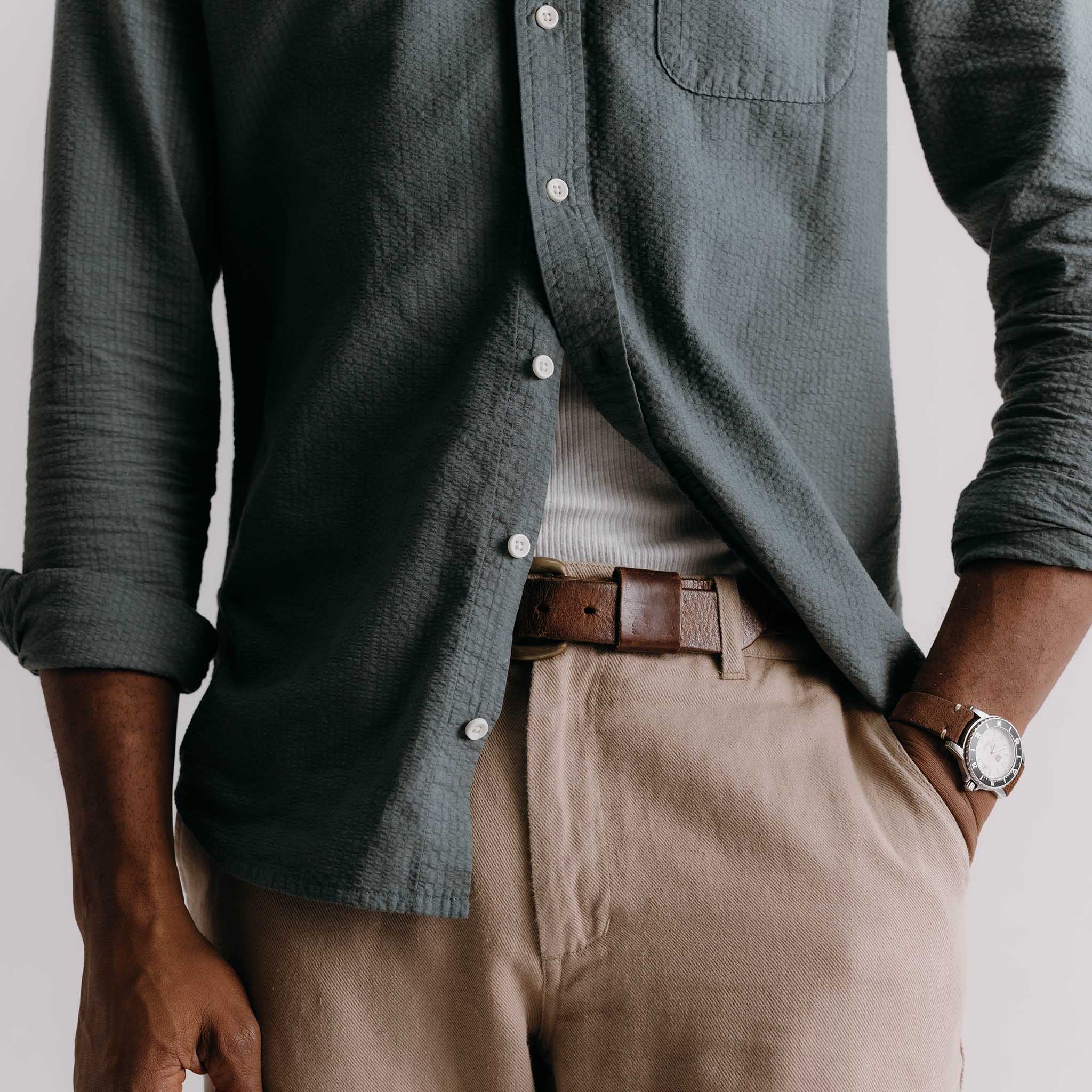 The Jack Shirt Deep Sea Seersucker