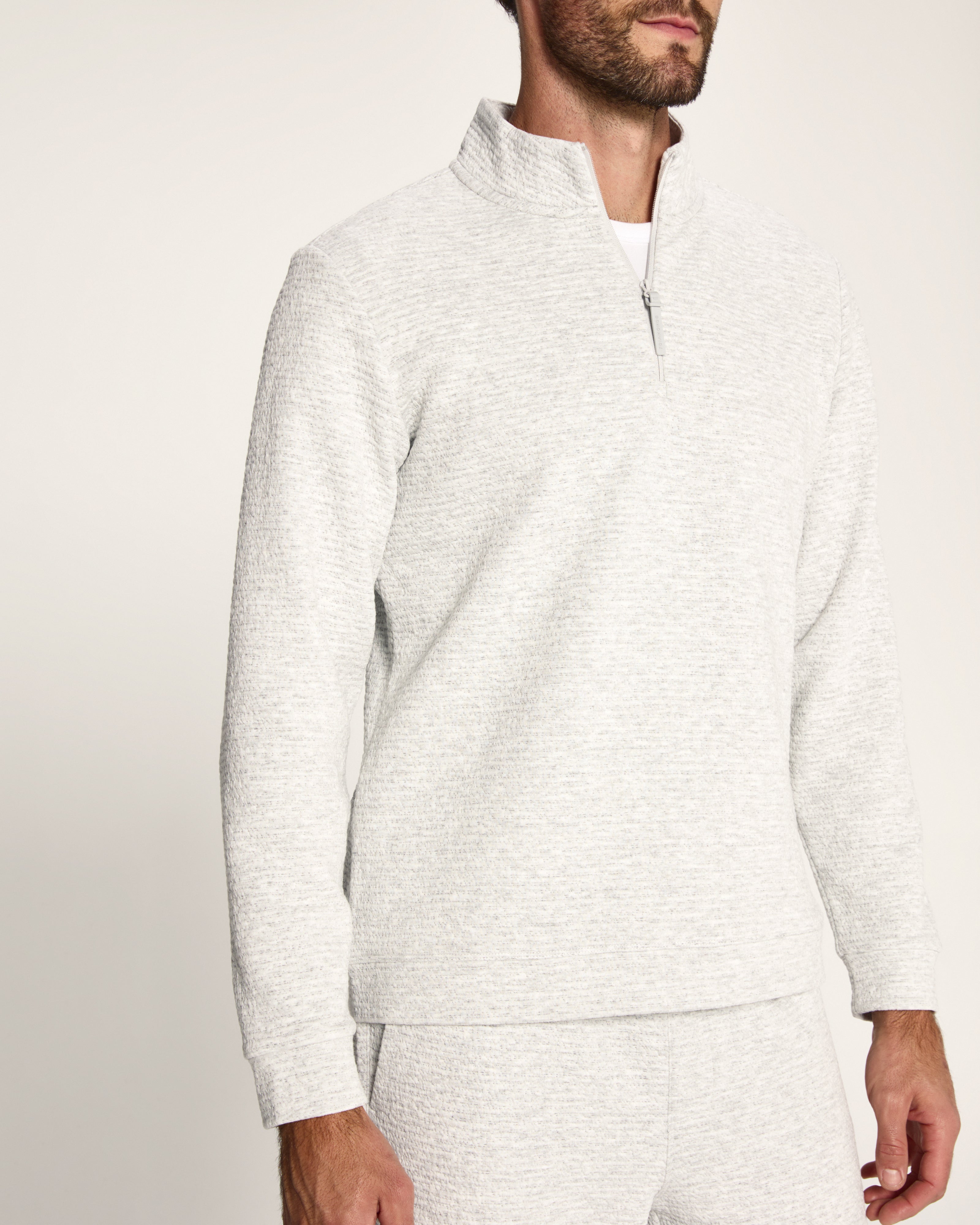 Elevate Quarter Zip Light Grey