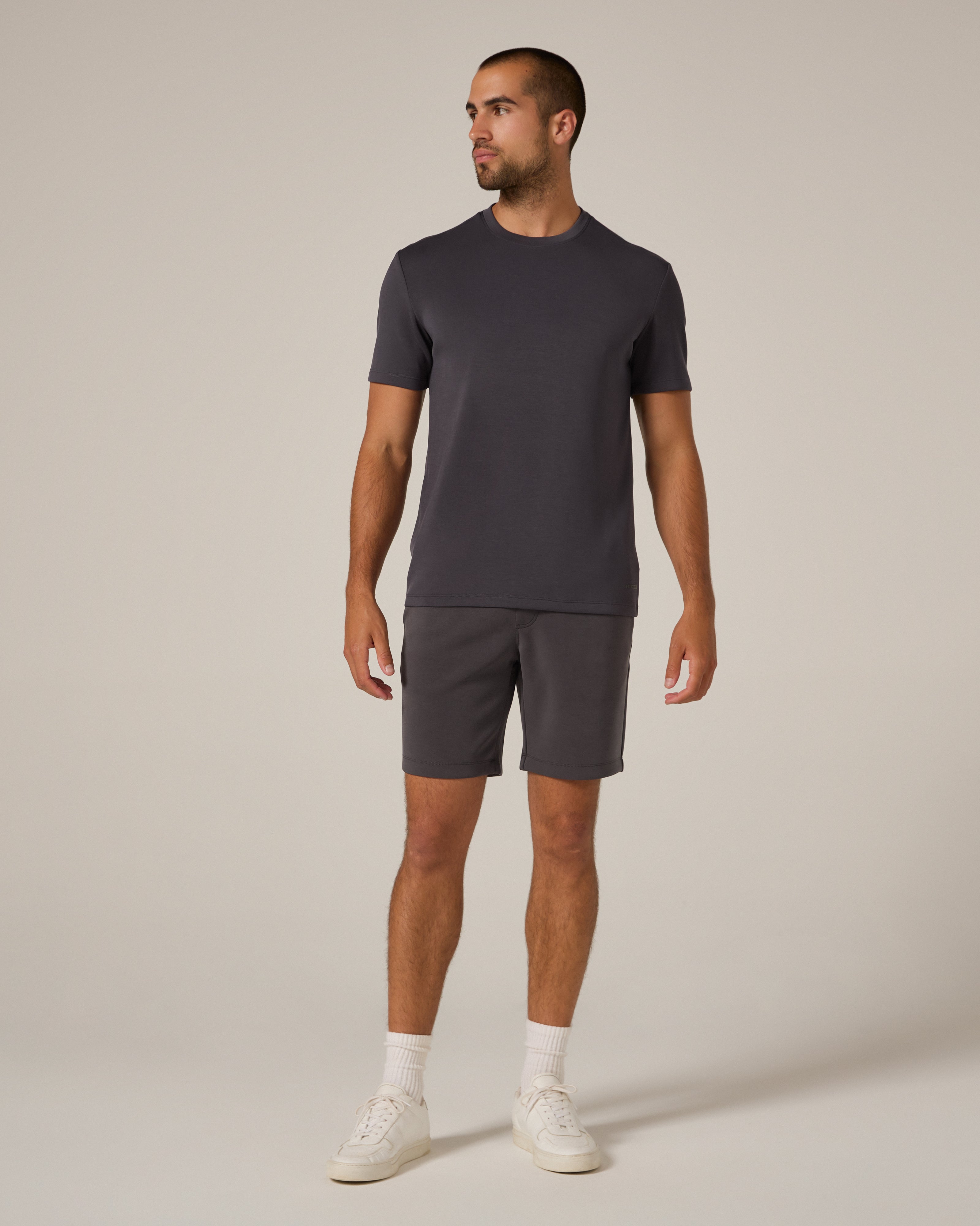 Rev Short Sleeve Modal Tee Anthracite