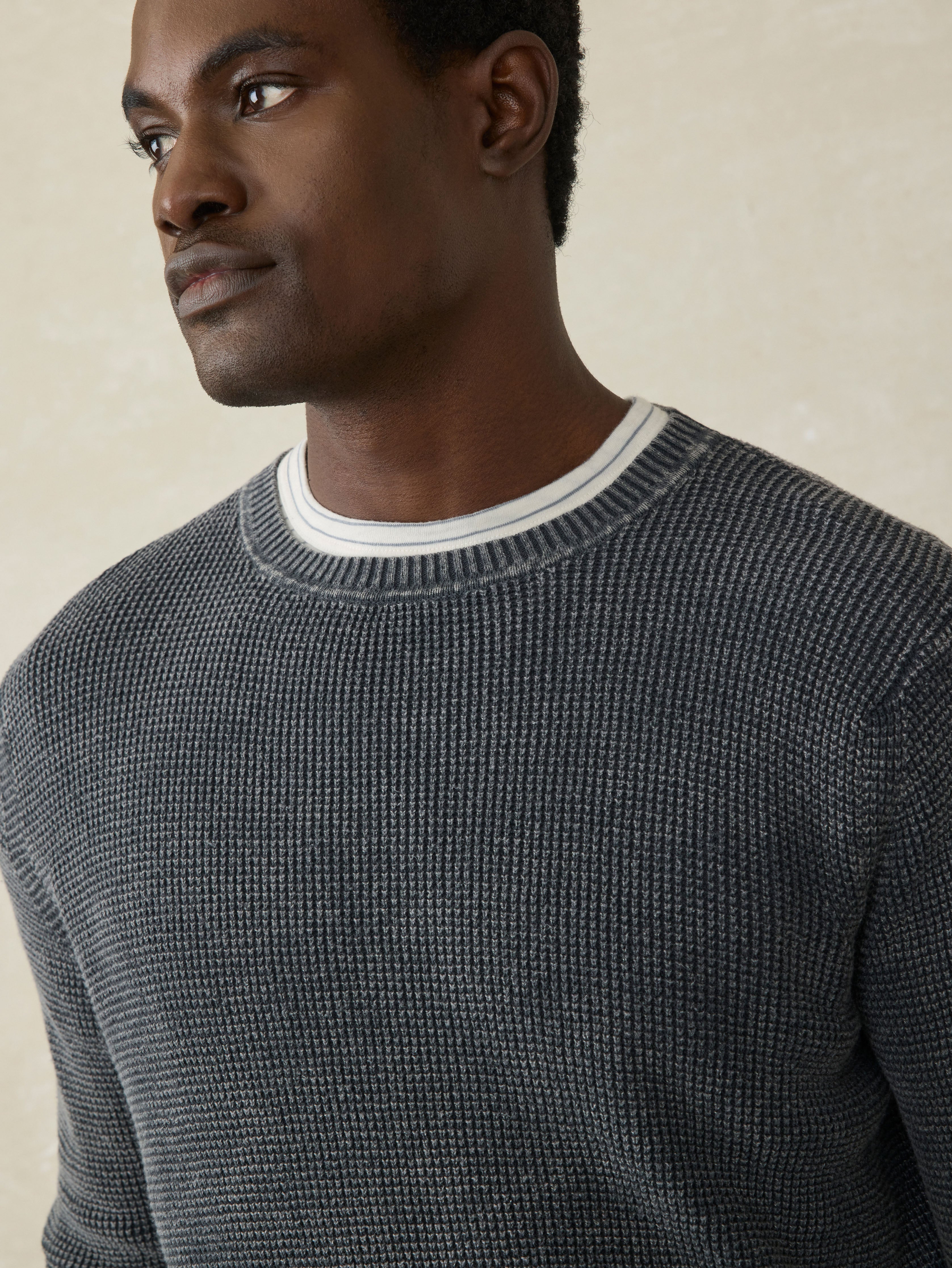 Sunwashed Crewneck Sweater Faded Black
