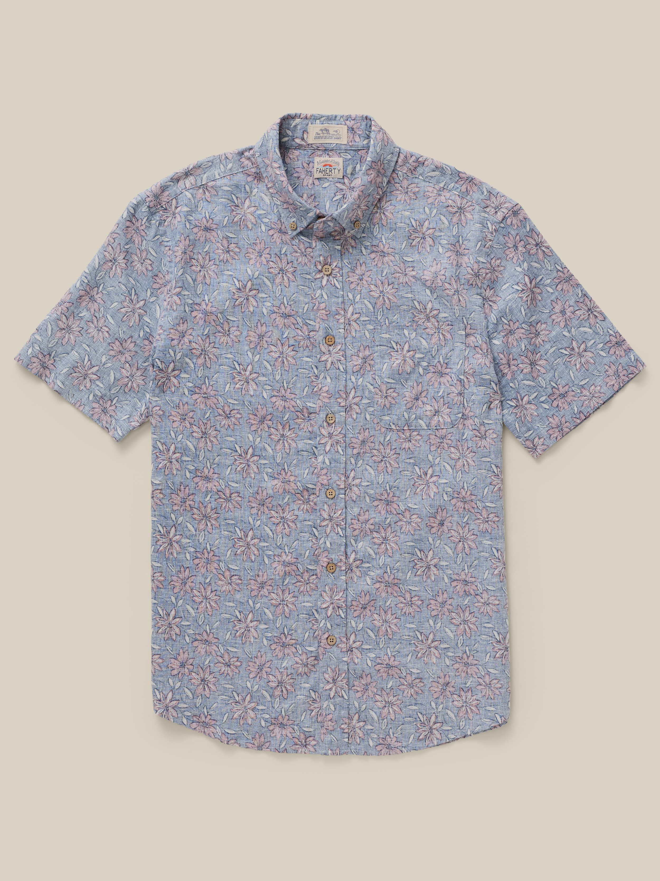 Breeze Short Sleeve Shirt Antique Berry Floral
