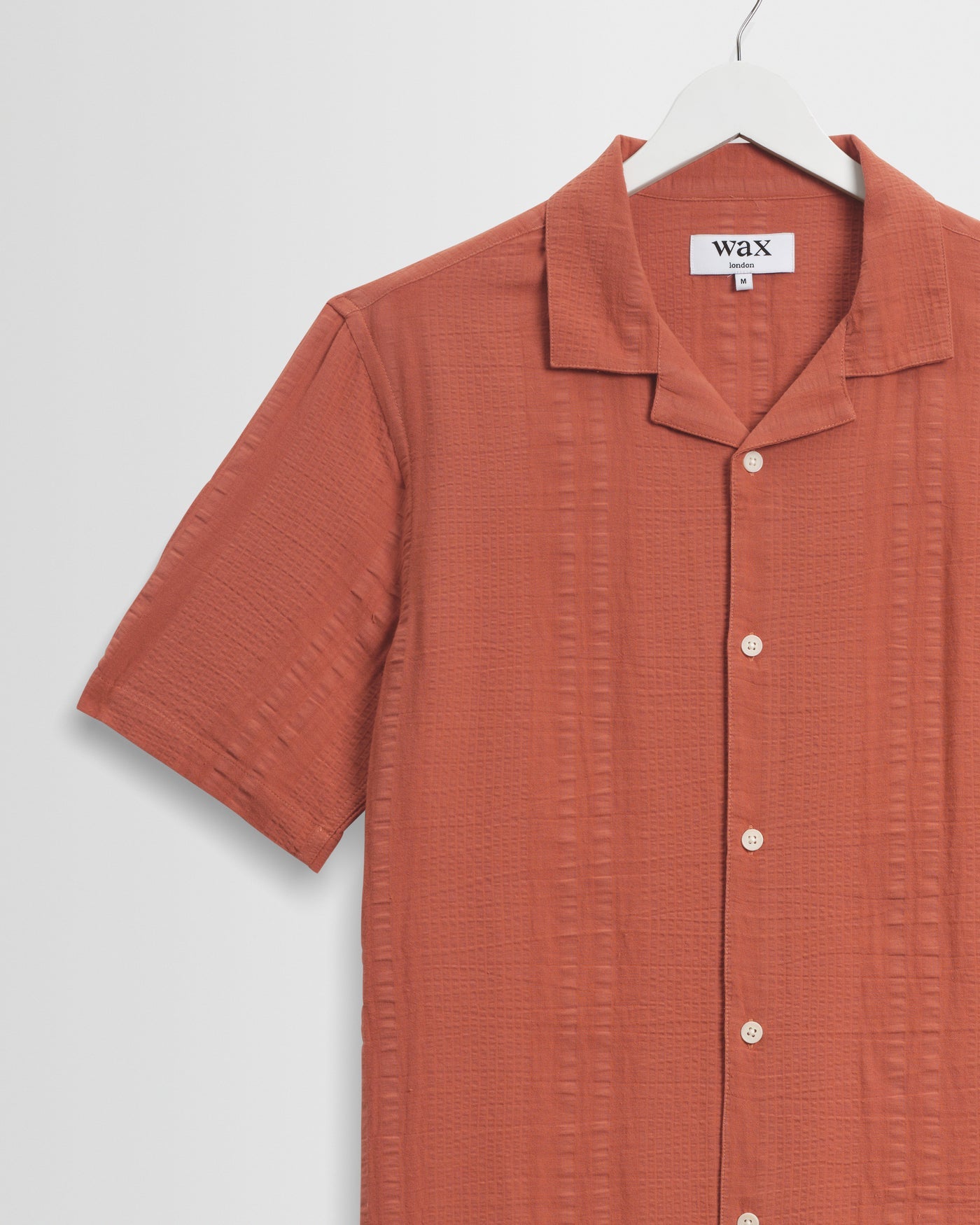 Didcot Shirt in Double Weave Grid Rust