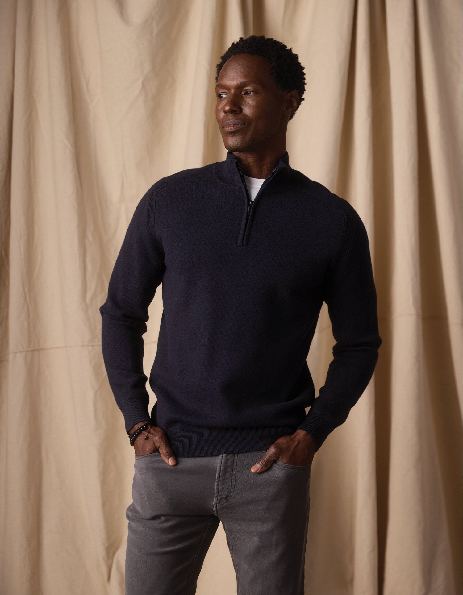 Coopers Landing Quarter Zip Navy