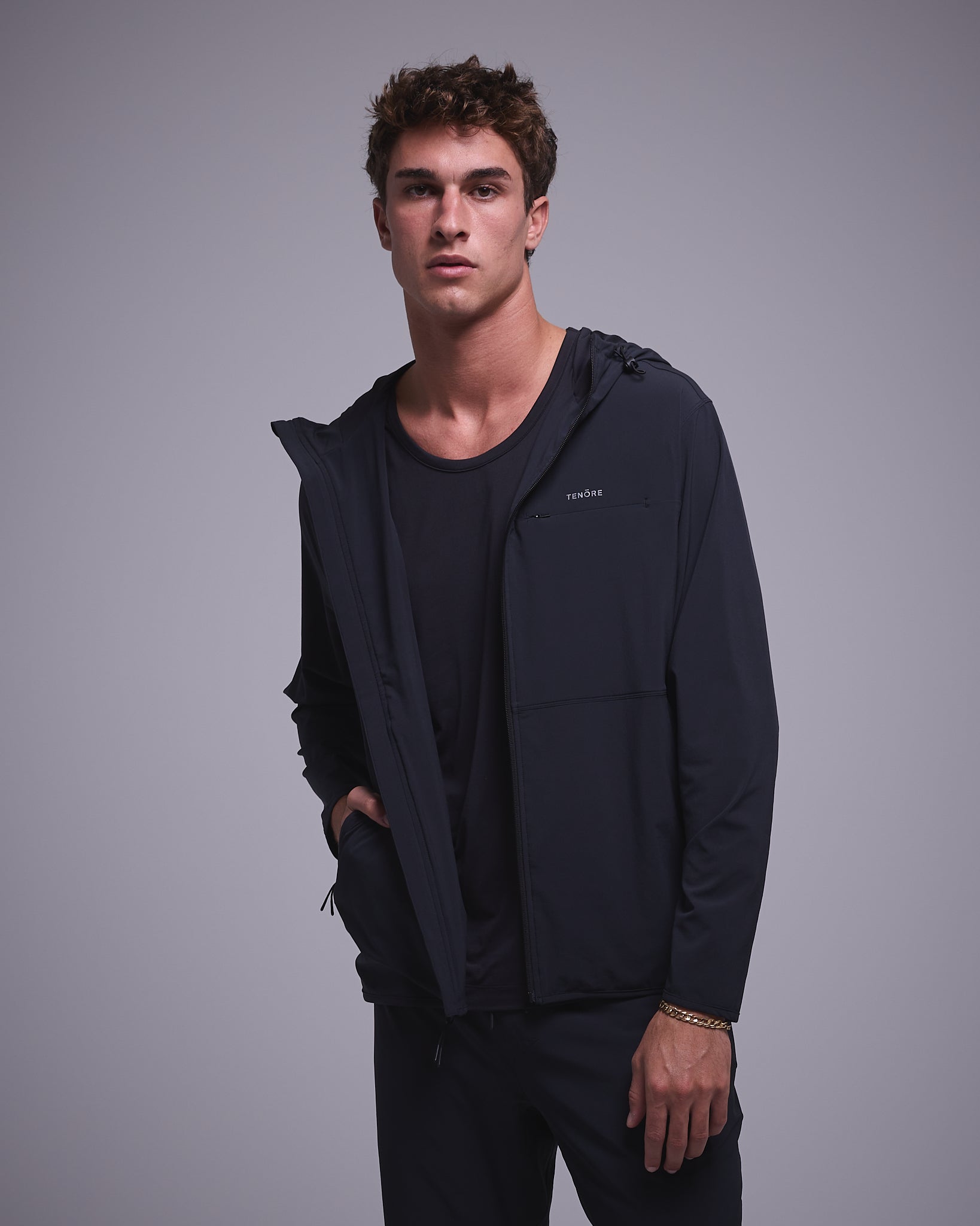 Flow Hooded Jacket Black