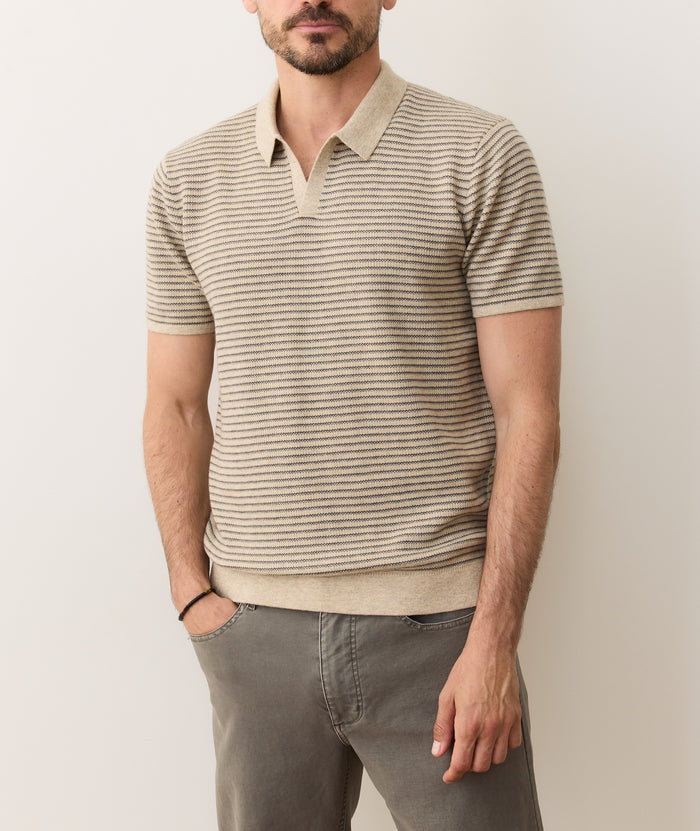 Liam Sweater Polo Natural/Charcoal