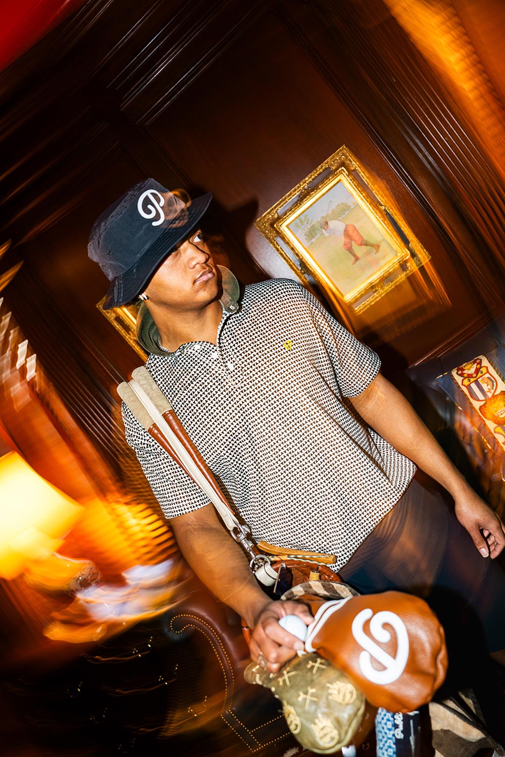 Public Athlete Up & Down Polo Brown/Cream