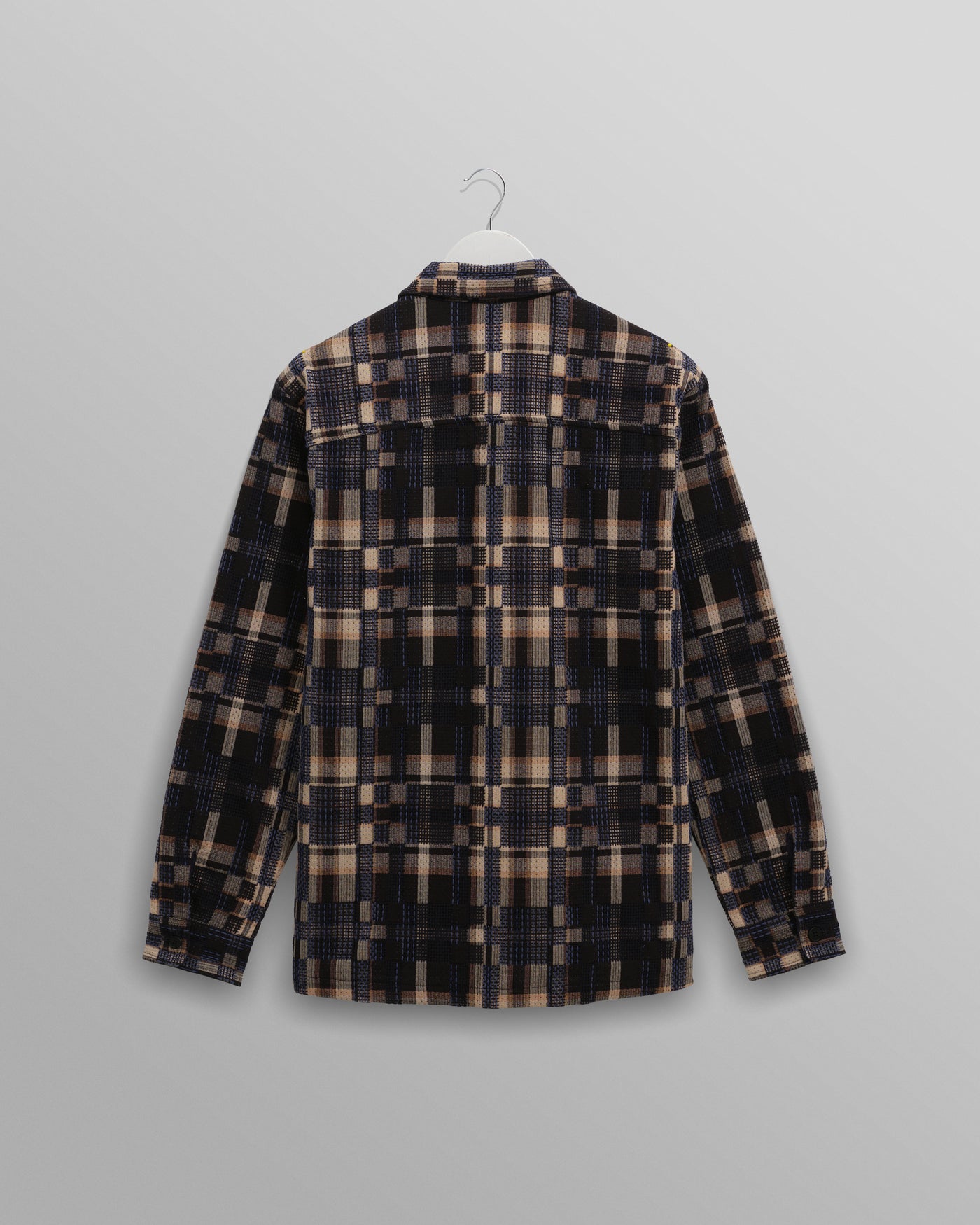 Whiting Overshirt - Glitch Check Natural/Navy