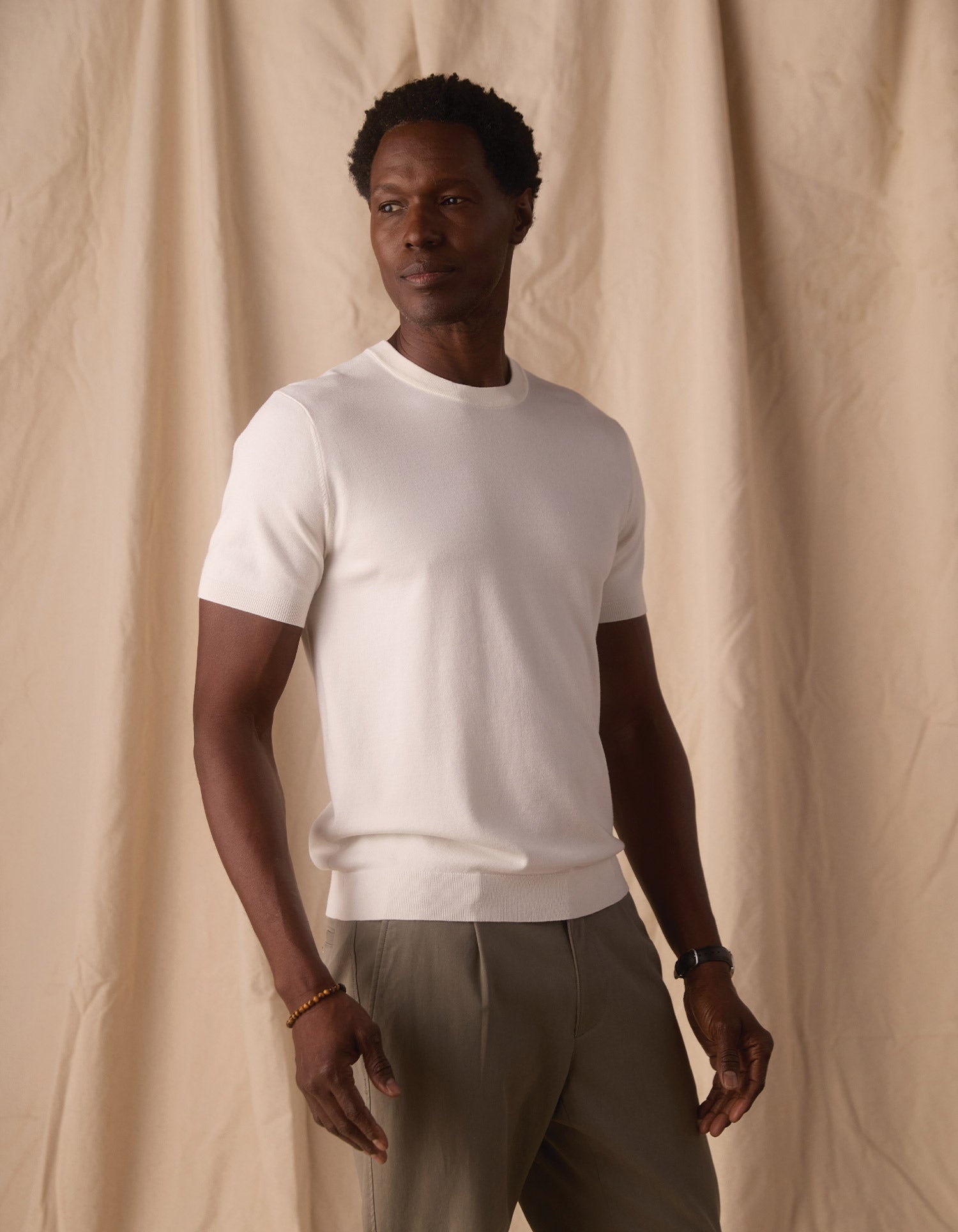 Taylor Sweater Tee White