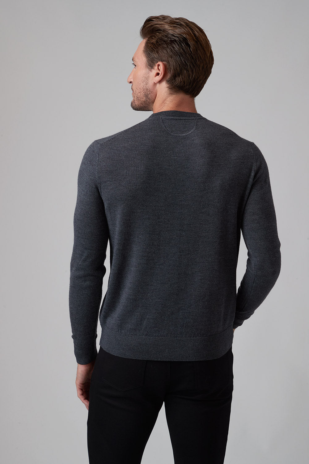 Classic Merino Crew Charcoal