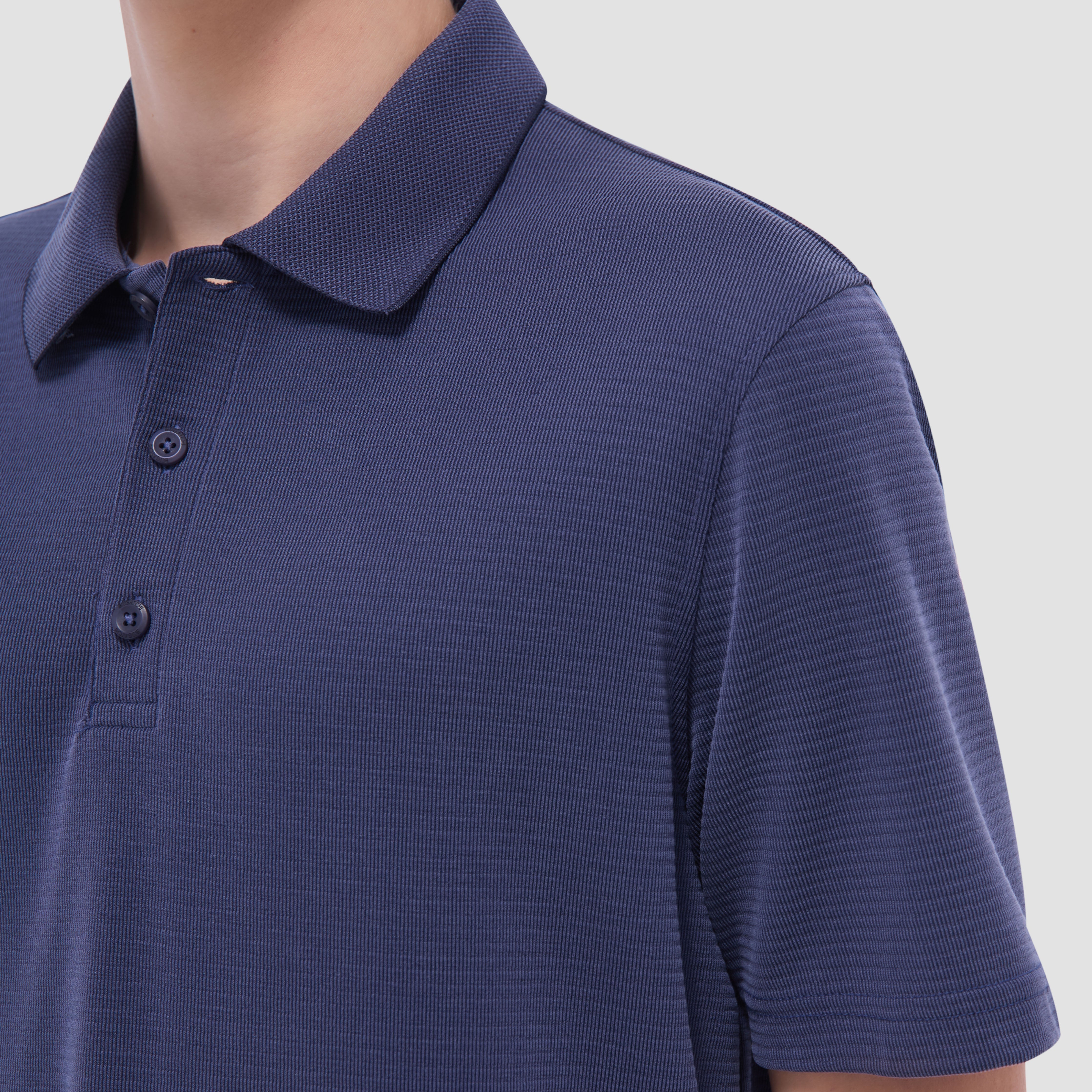 Oscar Ottoman Polo Shirt Navy