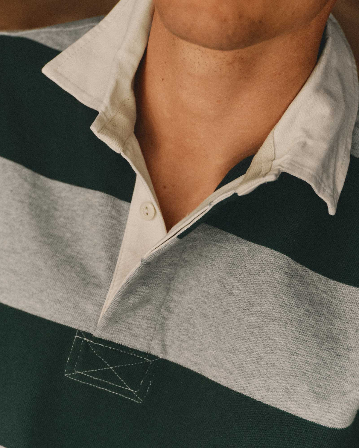 The Rugby Stripe Shirt Dark Forest