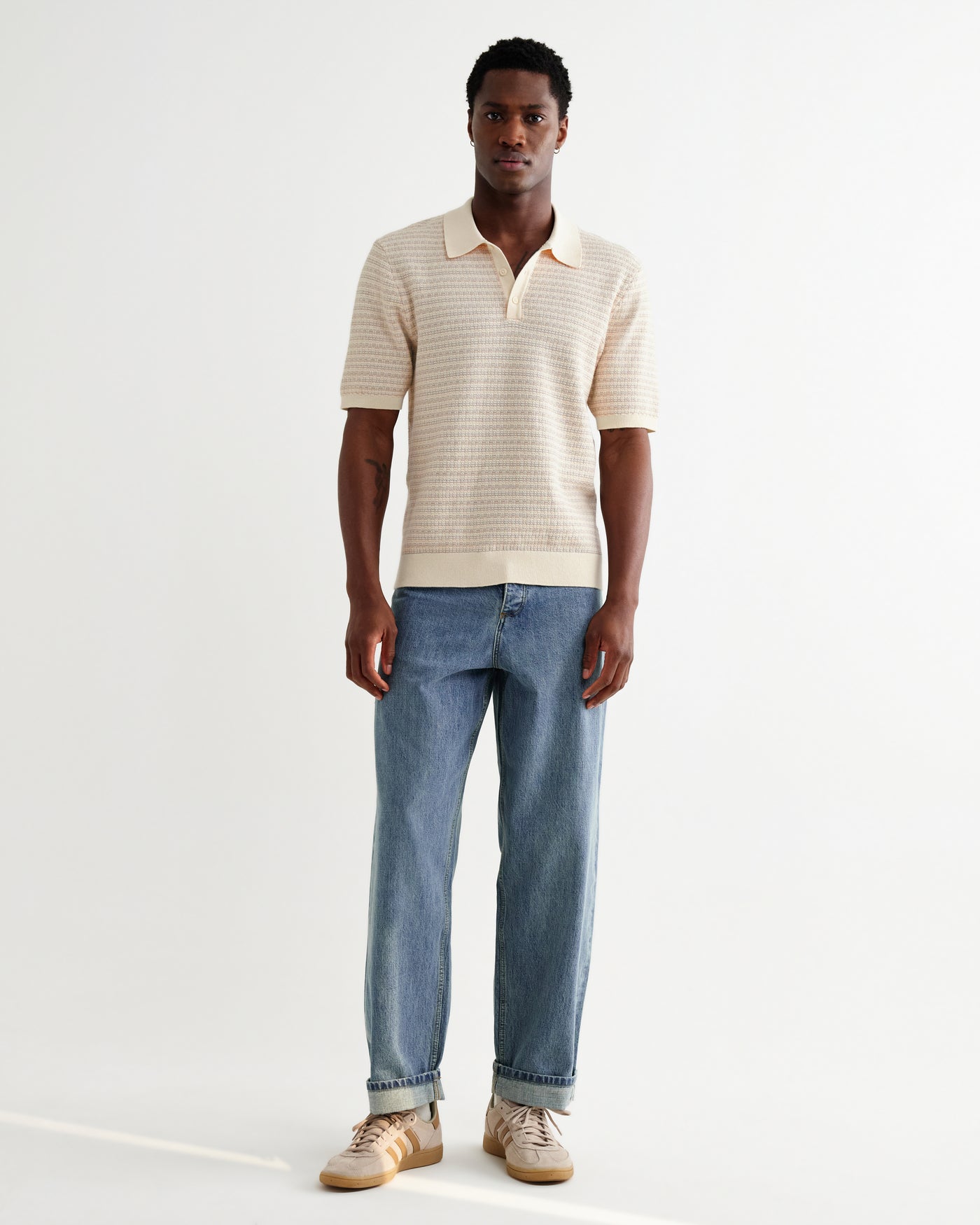 Naples Polo in Mini Geo Natural
