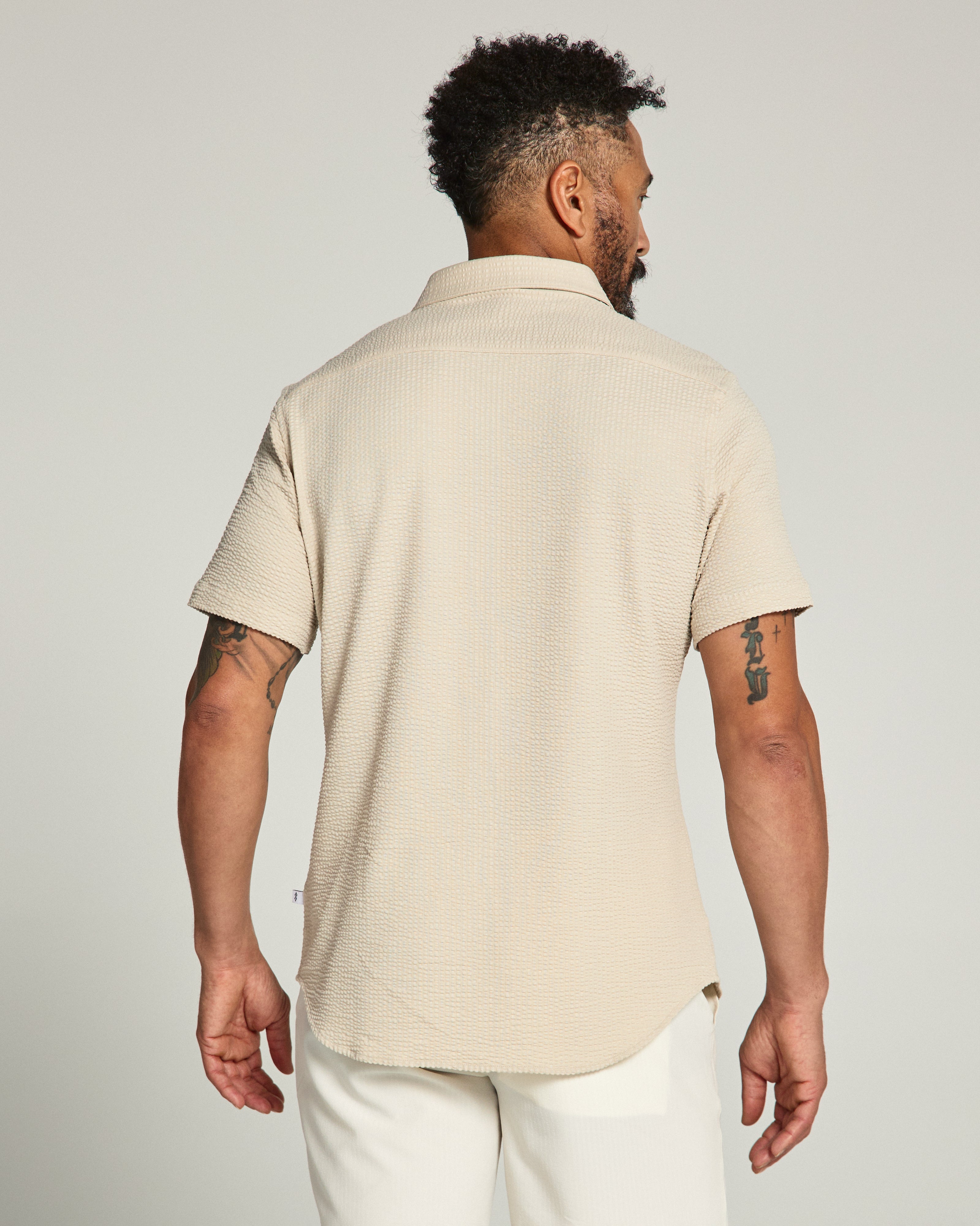 Bennet Seersucker Shirt Tan