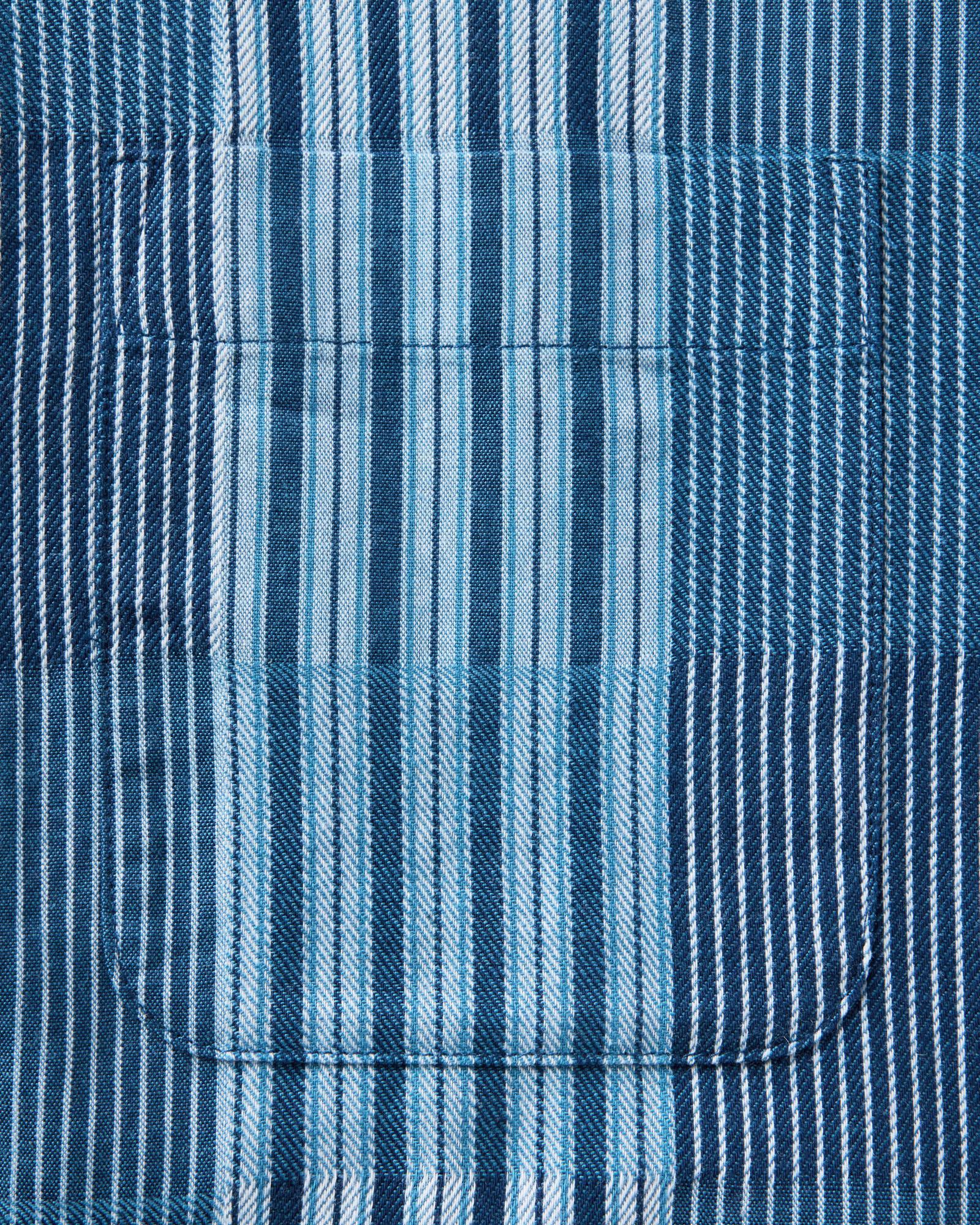 The Short Sleeve Hawthorne Shirt Indigo Patchwork