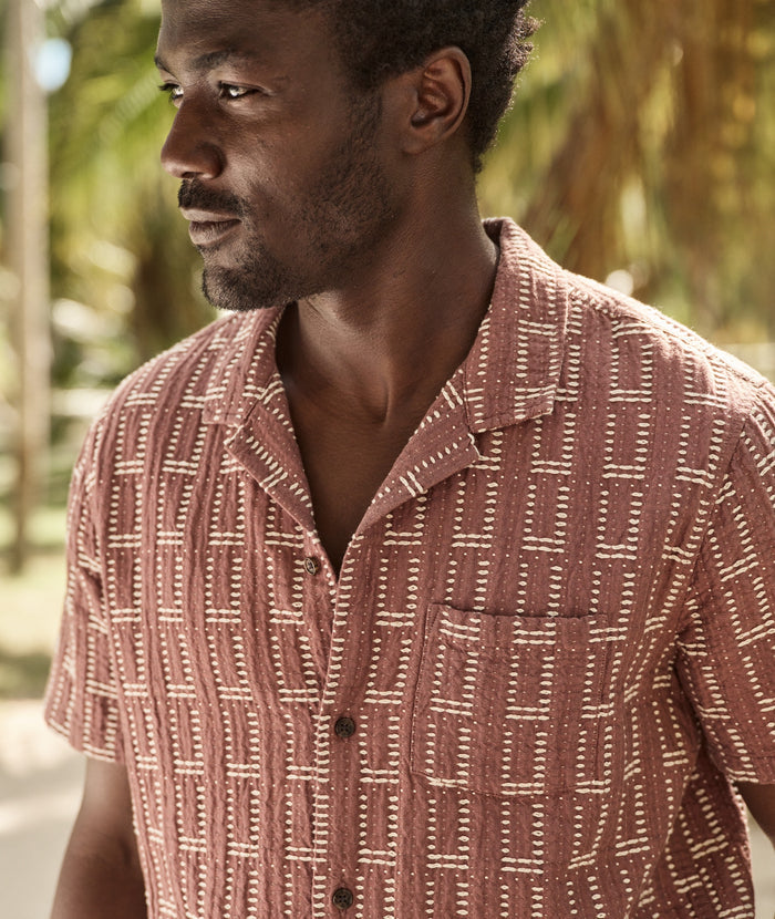 Dobby Resort Shirt Withered Rose