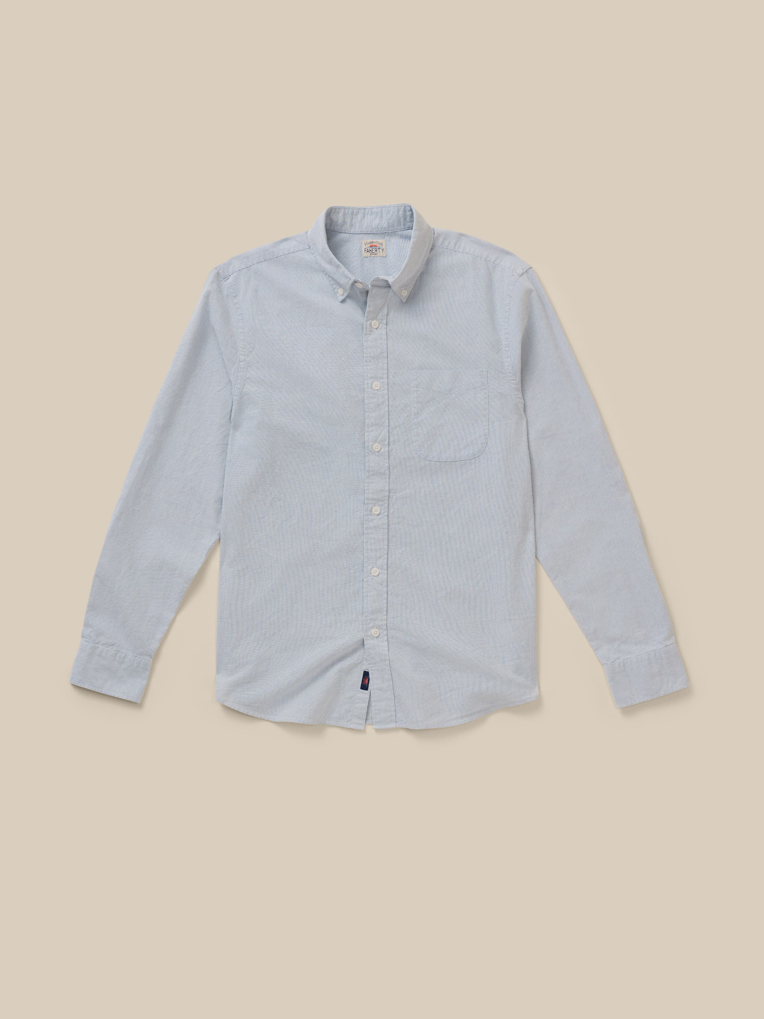 Laundered Oxford Shirt Classic Blue Stripe