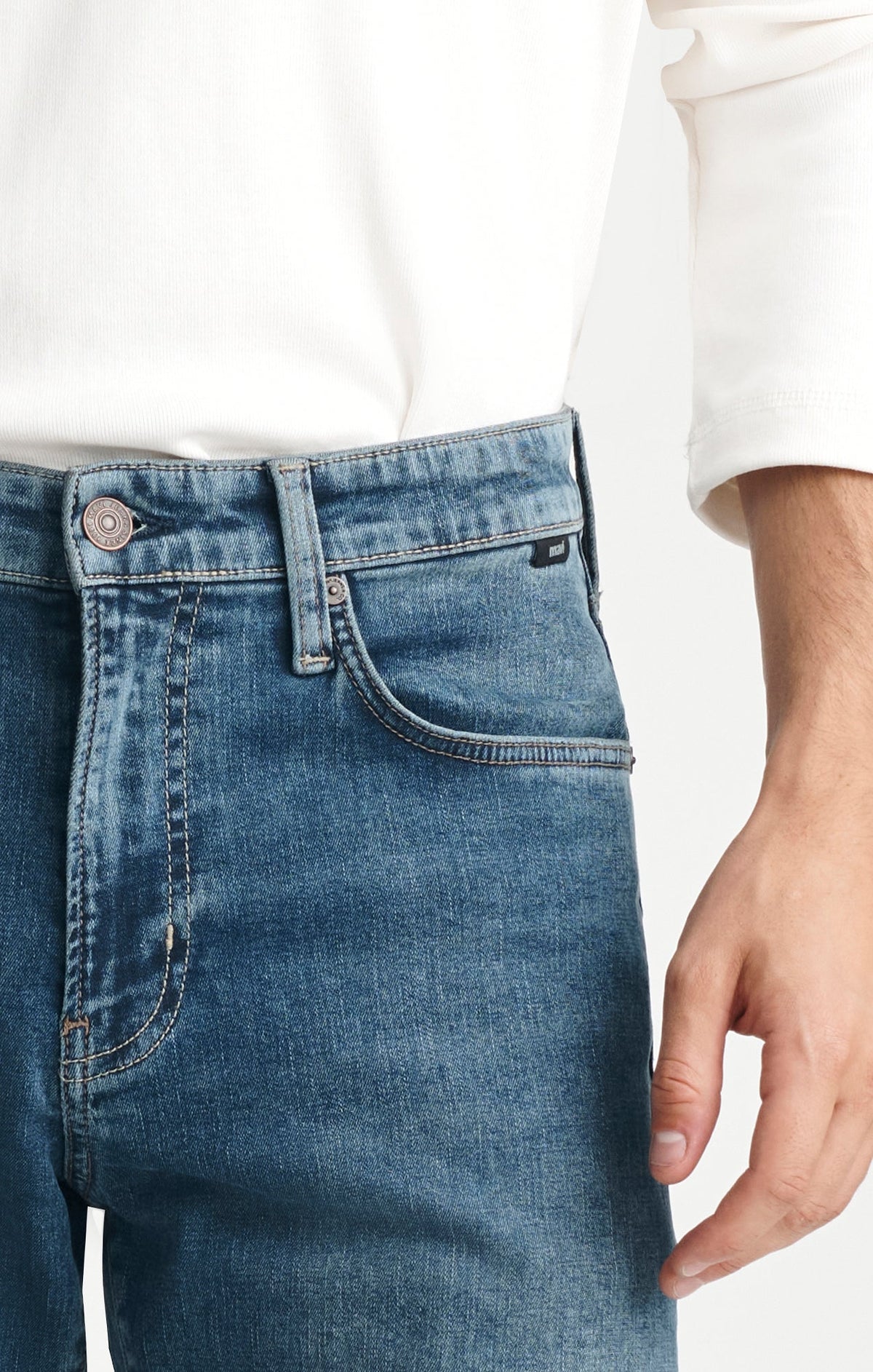 Zach Selvedge Straight Leg Denim Mid Vintage
