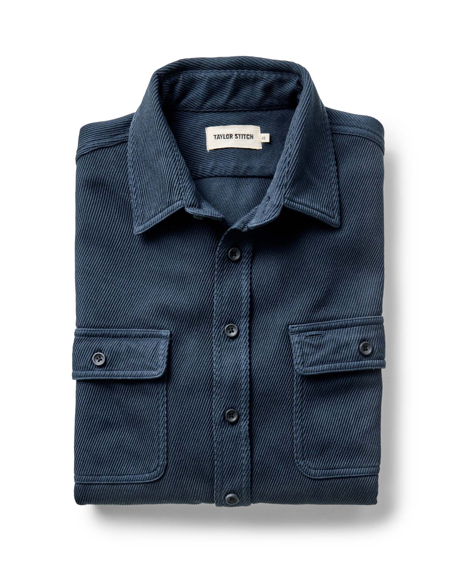 The Ledge Shirt in Twill Dark Navy