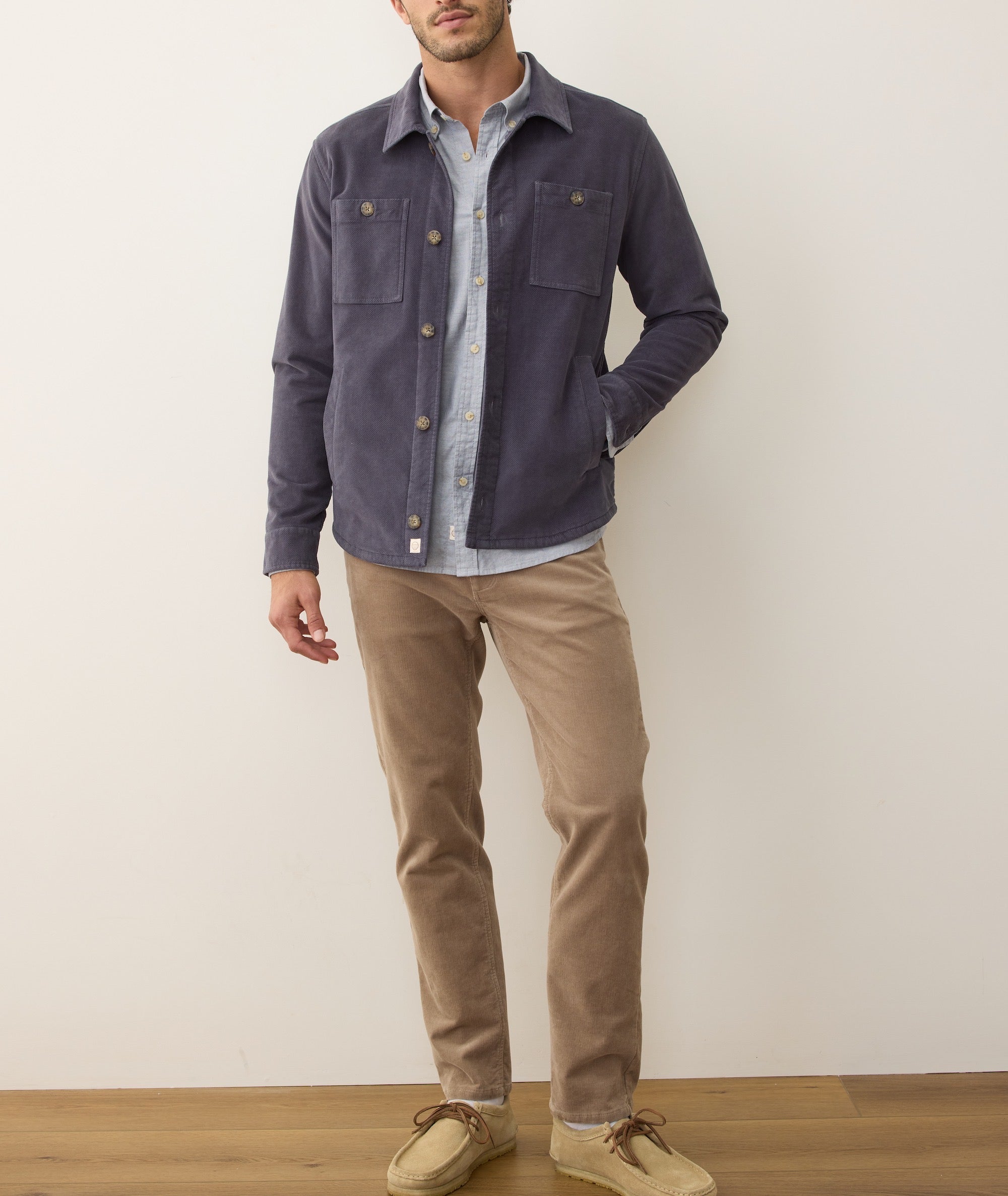 Max Moleskin Overshirt Mood Indigo