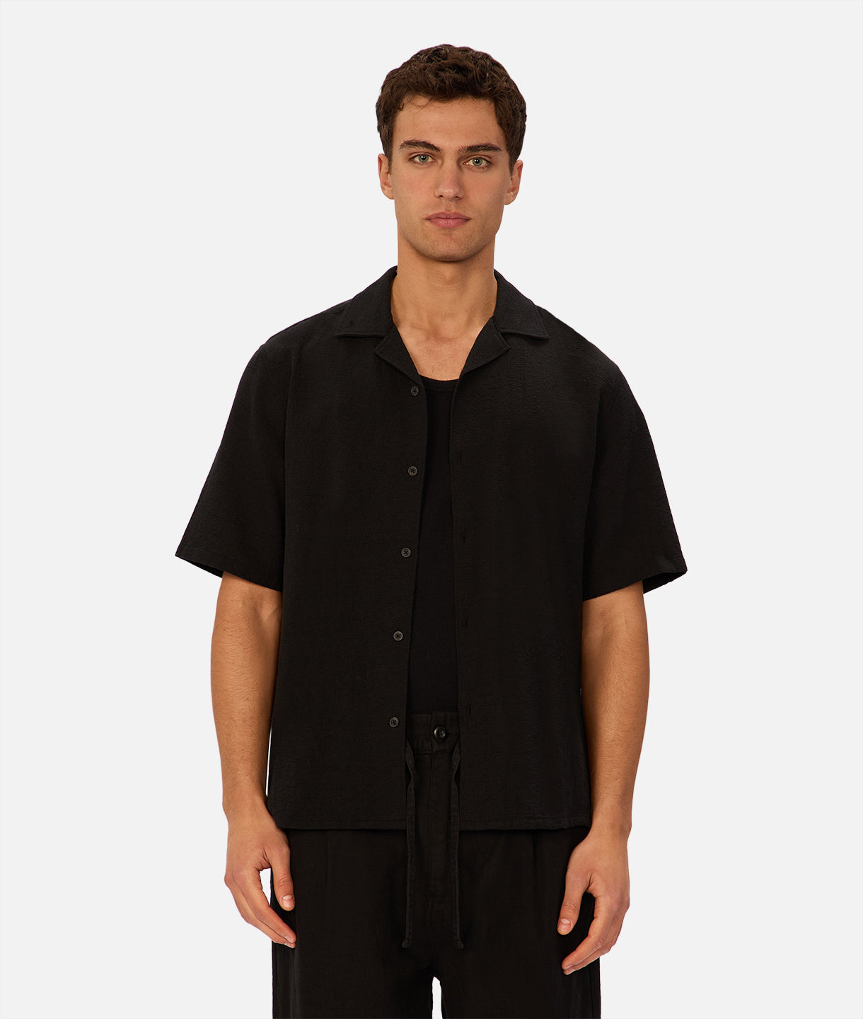 The Marbella Short Sleeve Shirt Black