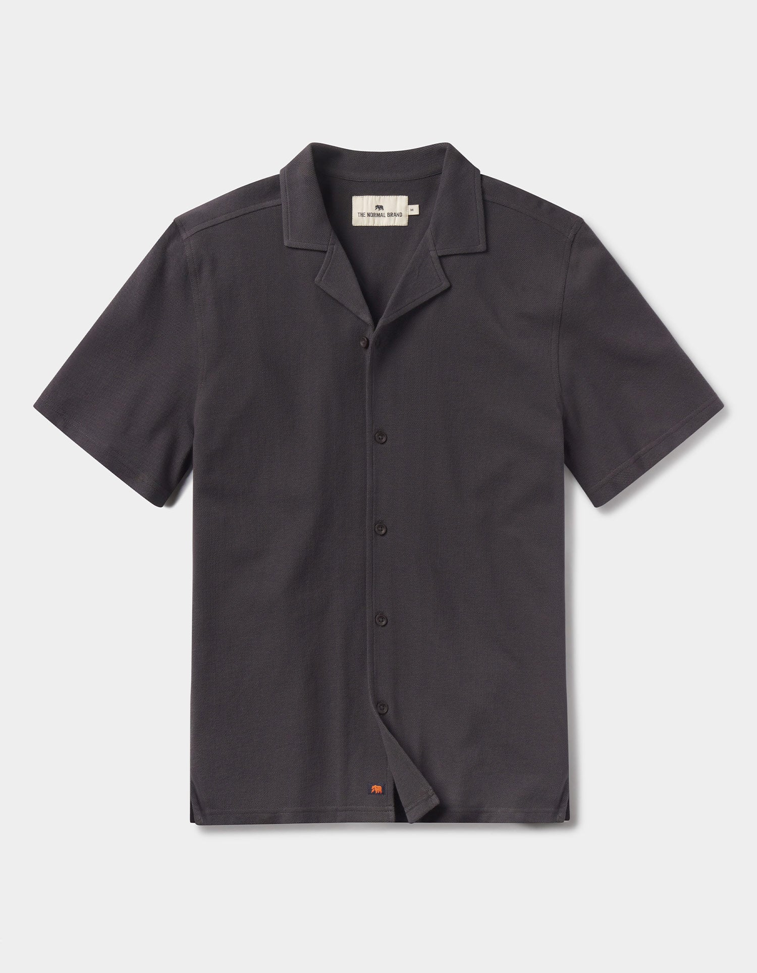 Cotton Pique Camp Shirt Phantom
