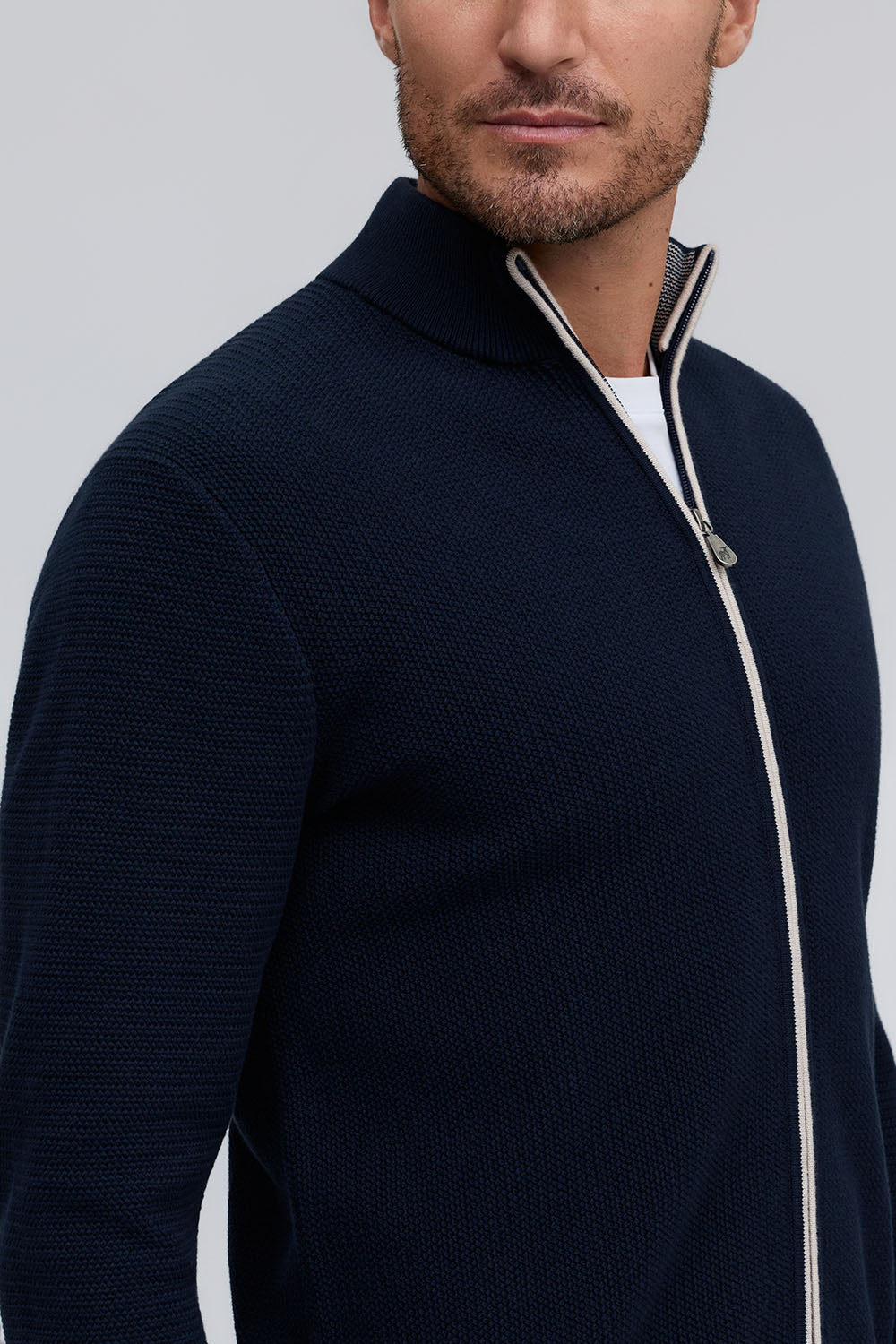 Stitch Full Zip Jacket Navy