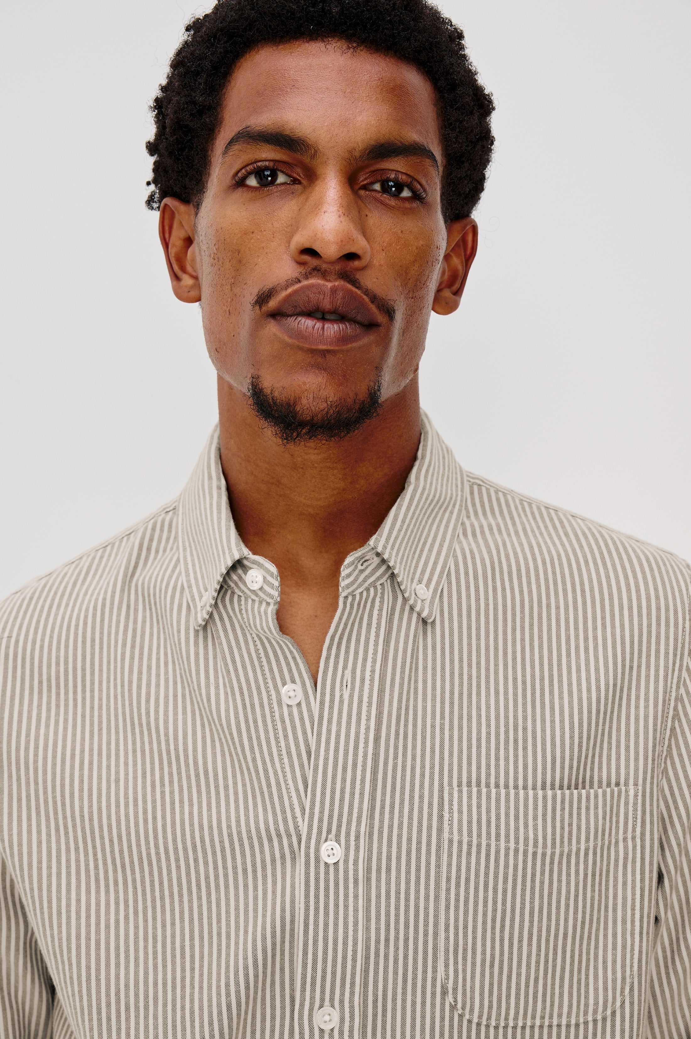 Vance Shirt Cedar Oat Stripe