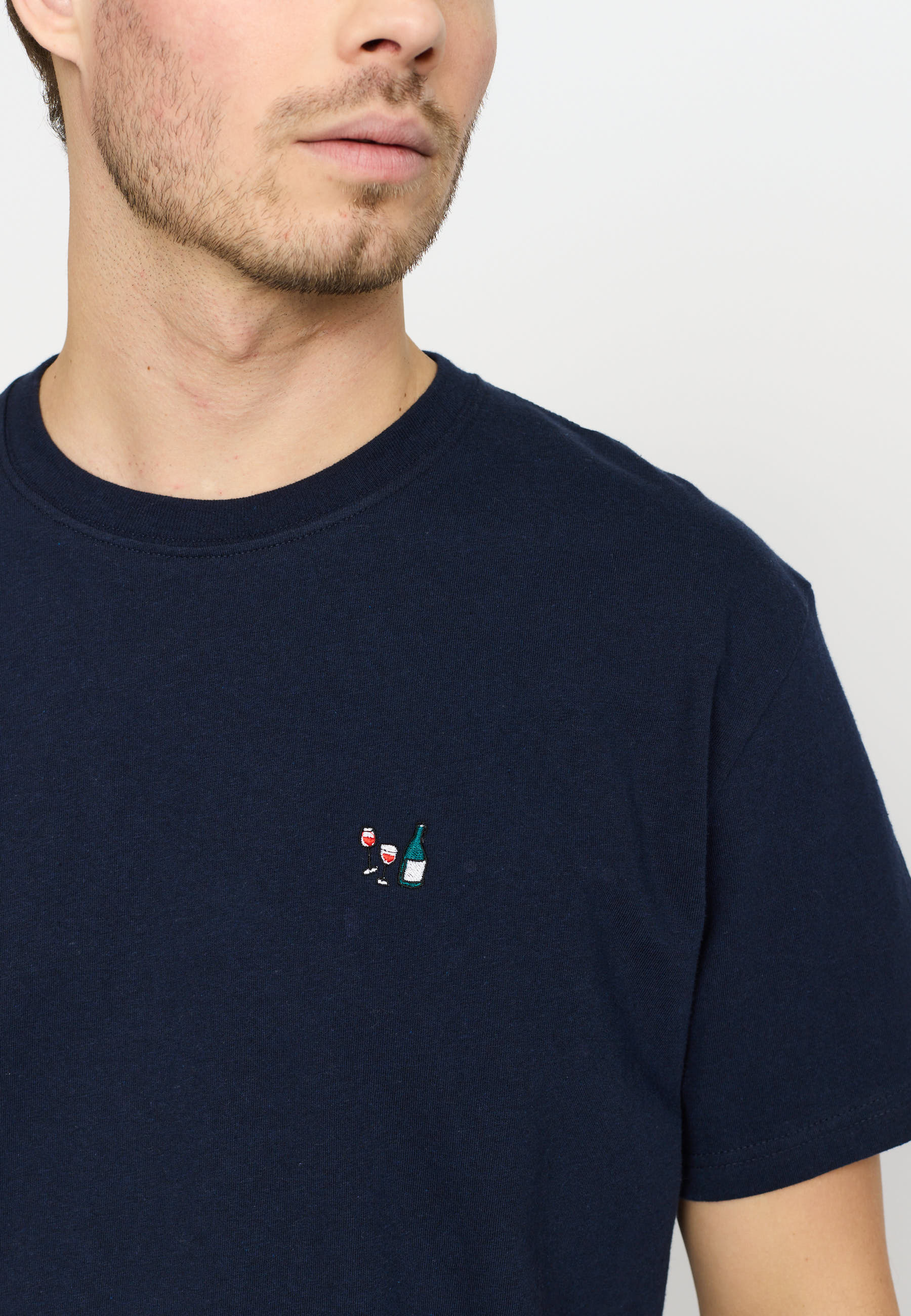 Application T-Shirt Navy Melange