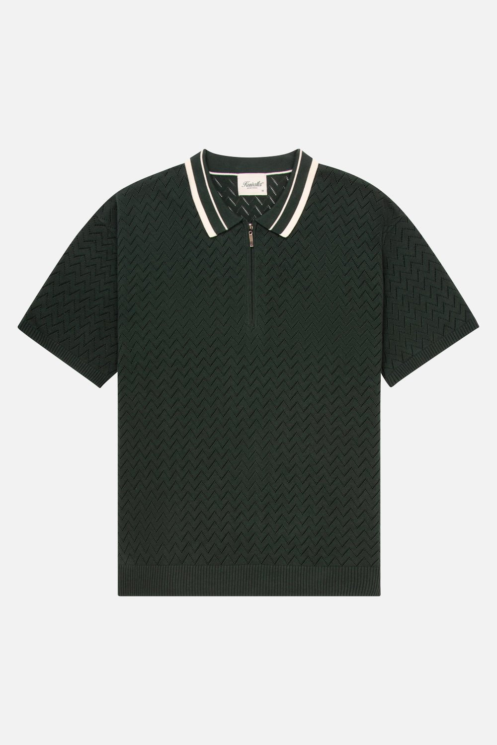 Zip Knit Polo Green