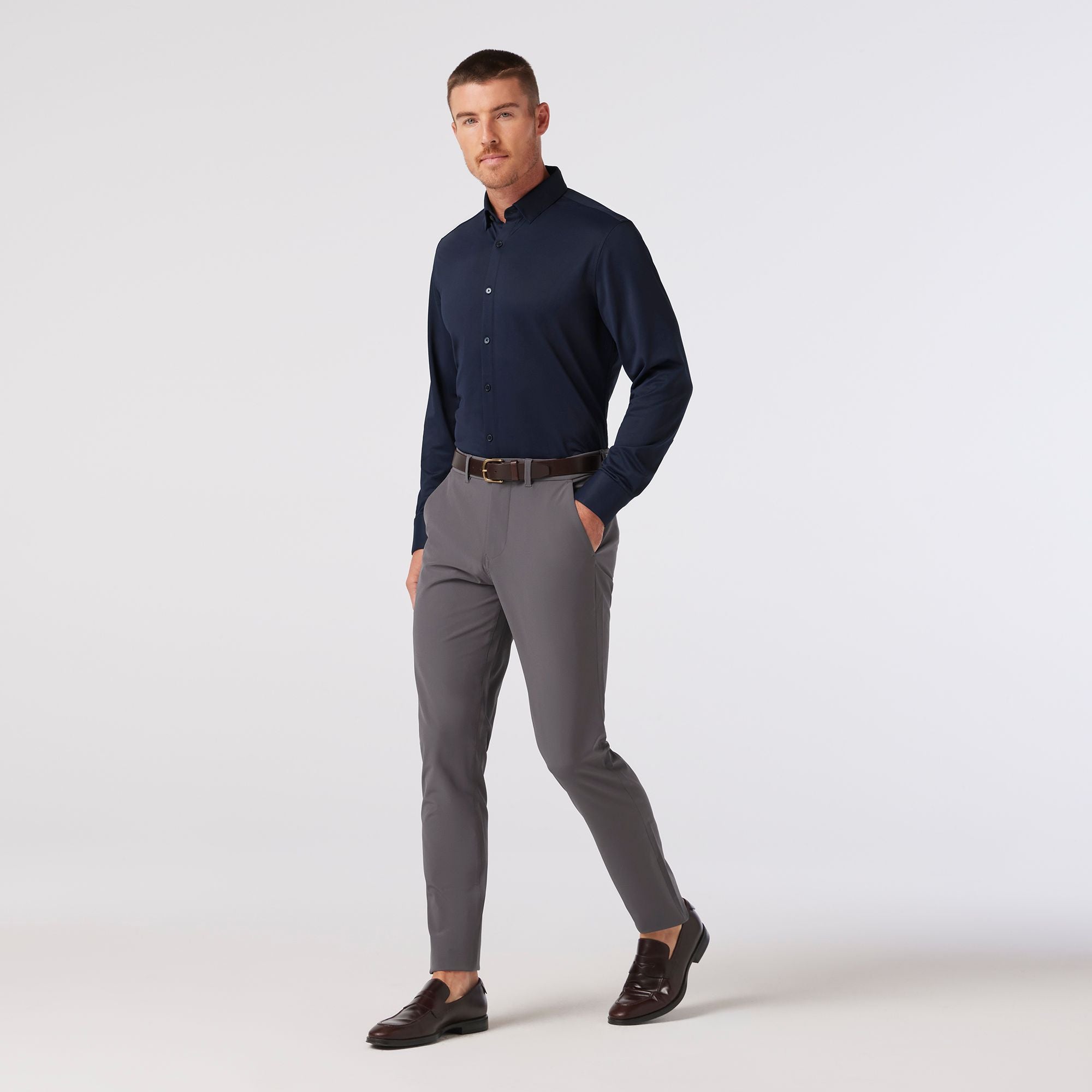 Halyard Long Sleeve Dress Shirt Navy